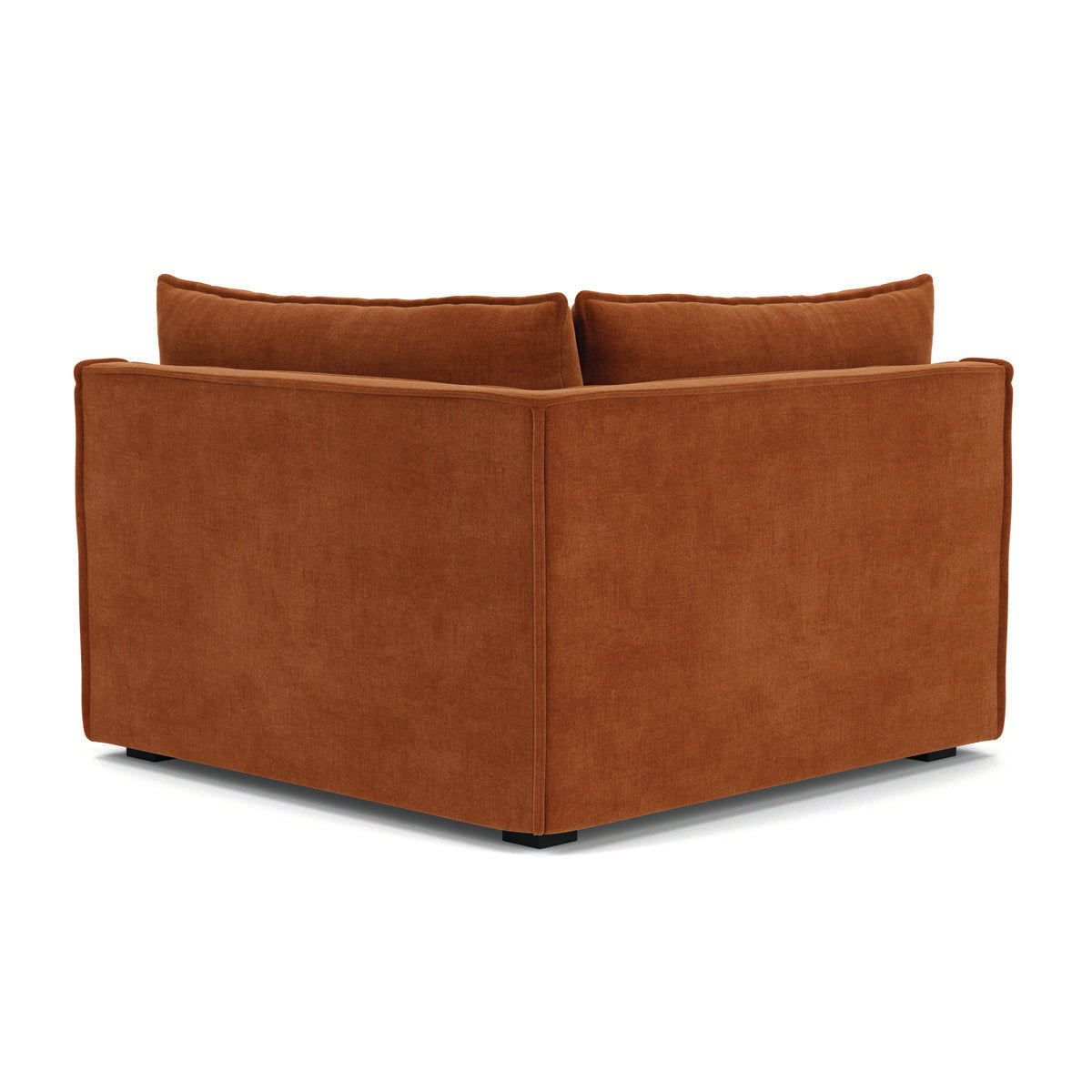 Daphne Fabric 1-Seater Right Corner Modular Sofa - Compact Sectional Couch for Small Spaces, Living Rooms & Apartments