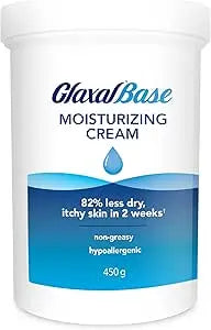 Base Glaxal Moisturizing Cream 450g - Hydrating & Nourishing Skin Care for Dry, Sensitive Skin | Ideal for Daily Use & Eczema Relief
