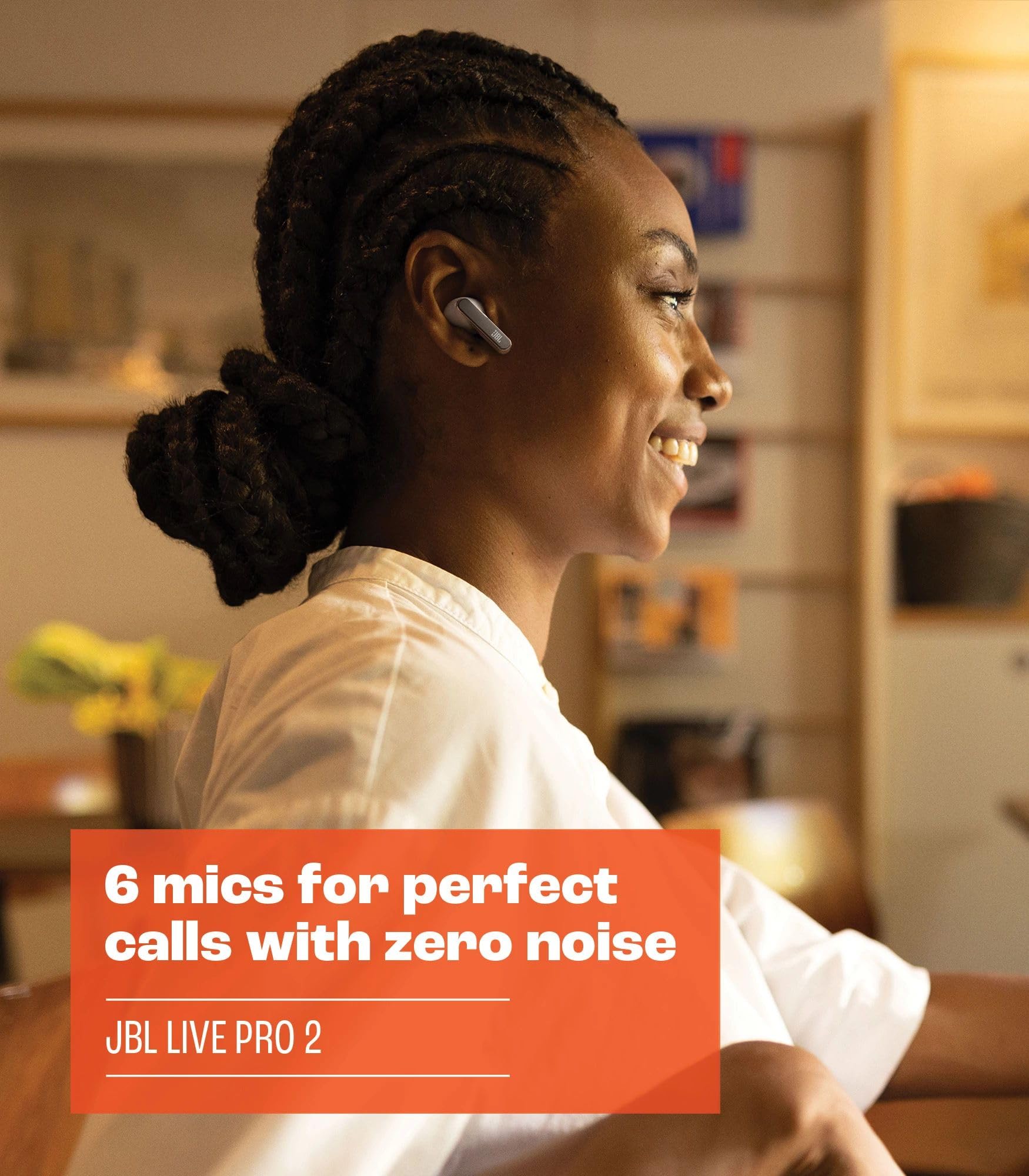 JBL Live Pro 2 TWS Wireless Bluetooth Earbuds with Active Noise Cancelling, IPX4 Water Resistant, 40H Battery Life - Silver | Perfect for Gym, Commuting & Travel