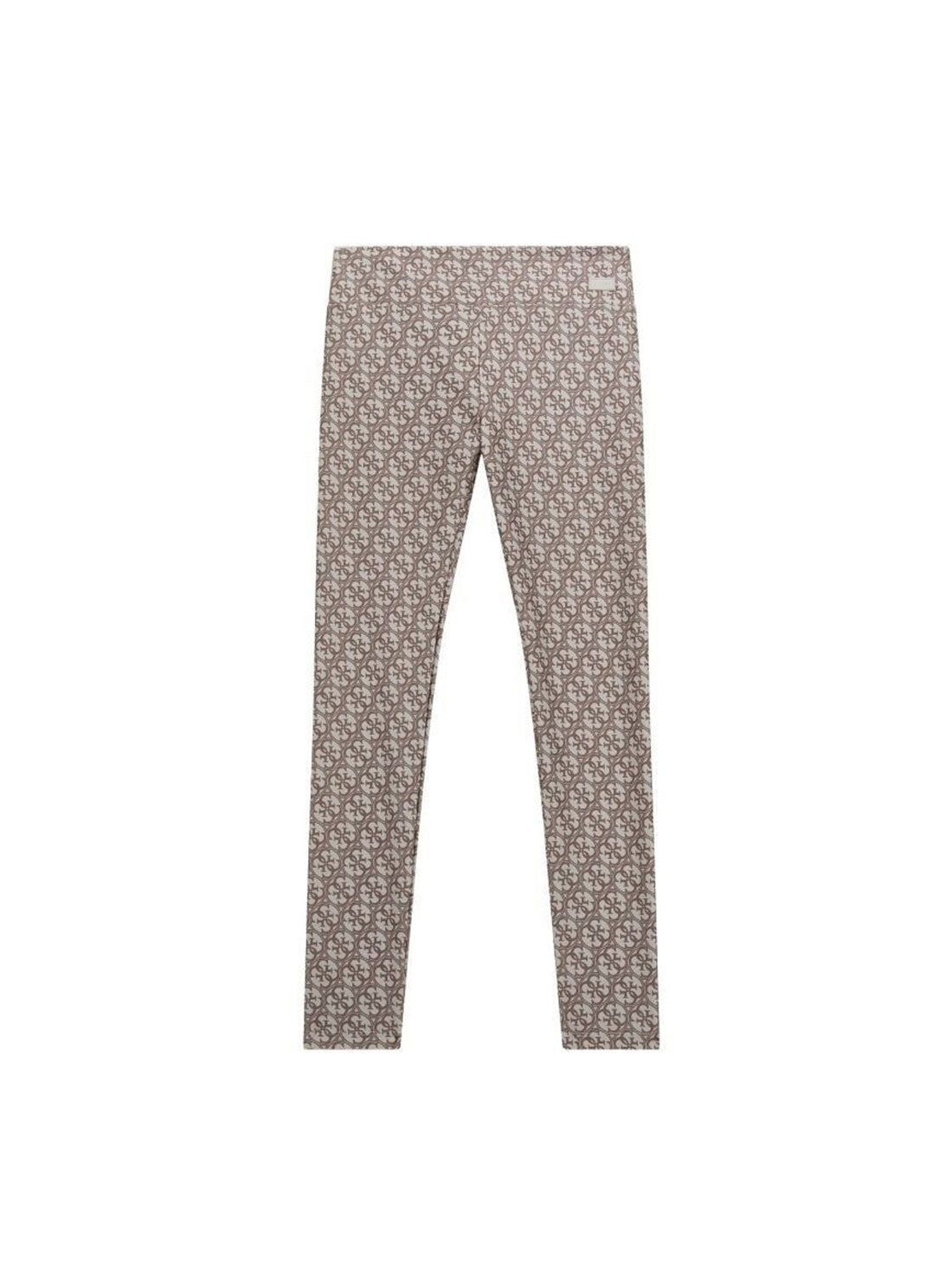 Beige Logo Leggings for Women - High Waisted Yoga Pants (Sizes 7-16) - Perfect for Workouts, Yoga & Casual Wear