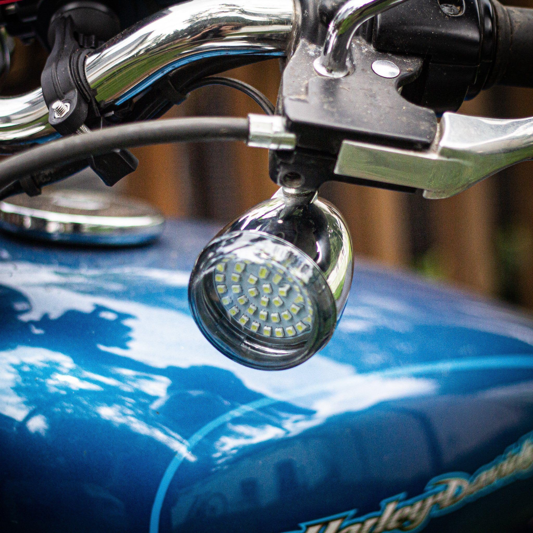 Premium LED Turn Signals for Harley Davidson - Eagle Lights Gen II Front LED with White Running Lights (1157 Base) - Enhance Visibility & Safety for Night Riding & Urban Commuting