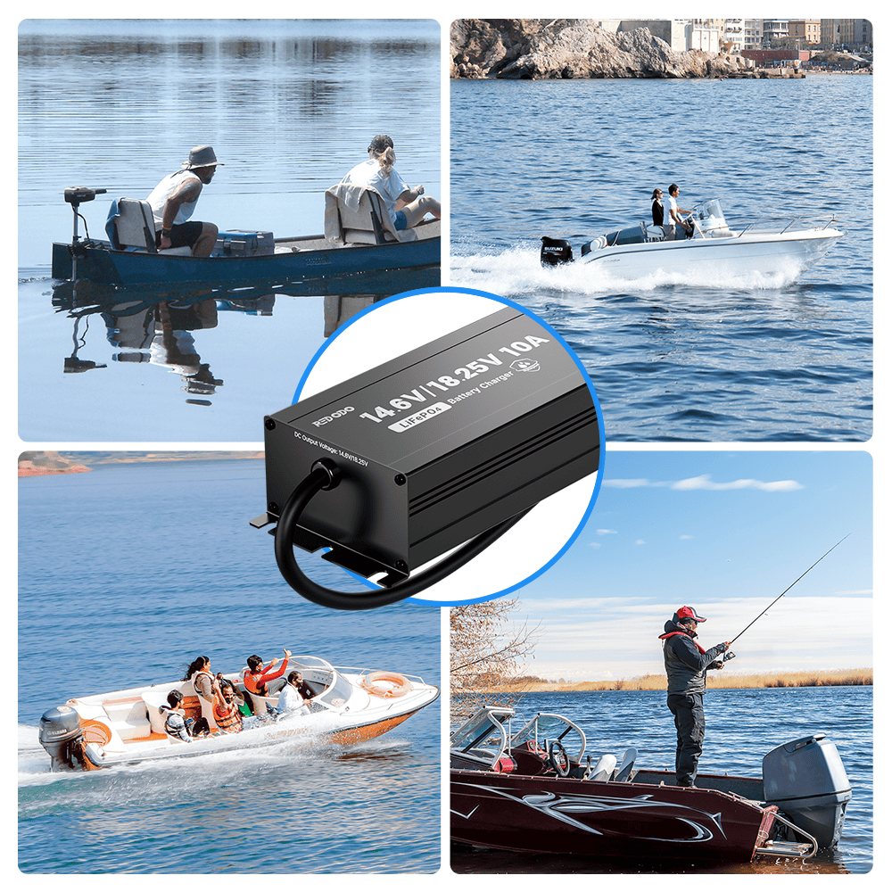 Redodo 14.6V/18.25V 10A Fast Lithium Battery Charger for Power Tools, E-Bikes, and Scooters - Smart Charging with Overcharge Protection | Perfect for DIY Projects and Outdoor Adventures