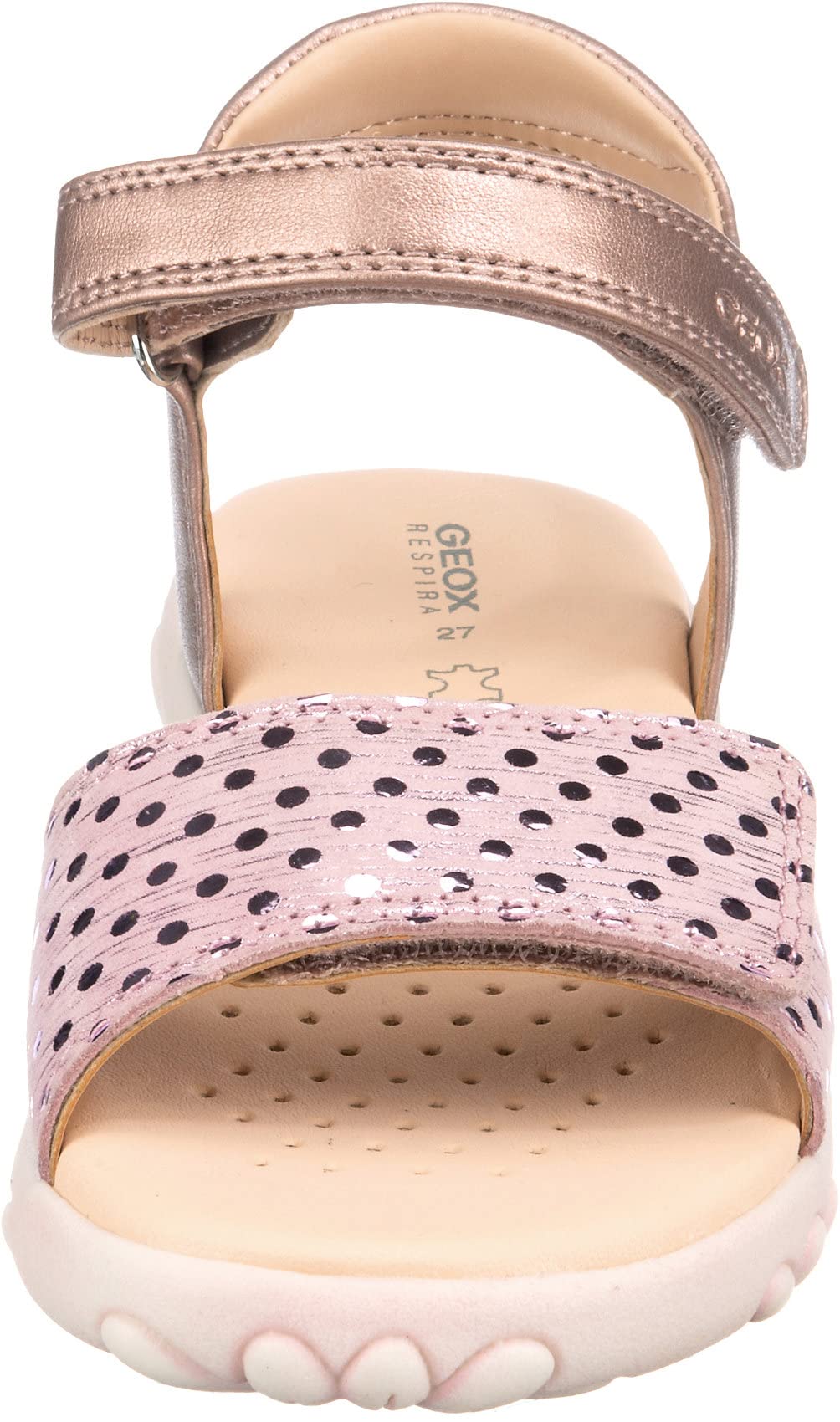 Geox Girl's Sandal Haiti 7 (Toddler/Little Kid) - Antique Rose 32 (US 1 Little Kid) M - Comfortable Summer Sandals for Kids Outdoor Play & Beach Walking