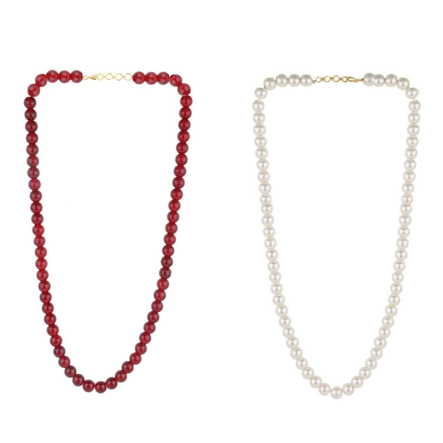 Elegant Pearl & Crystal Necklace for Women and Girls | Fashion Jewelry Gift for Birthday, Anniversary, Valentine's Day | Perfect for Parties, Weddings, and Special Occasions