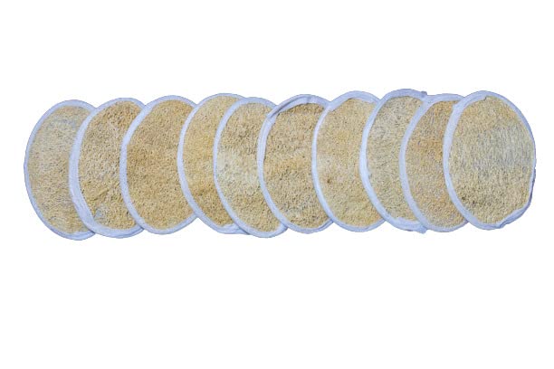 Purejoy Disposable Loofah Scrubber - Pack of 10, Exfoliating Body Scrubber for Shower & Bath, Soft & Gentle Skin Exfoliation, Perfect for Travel & Gym Use
