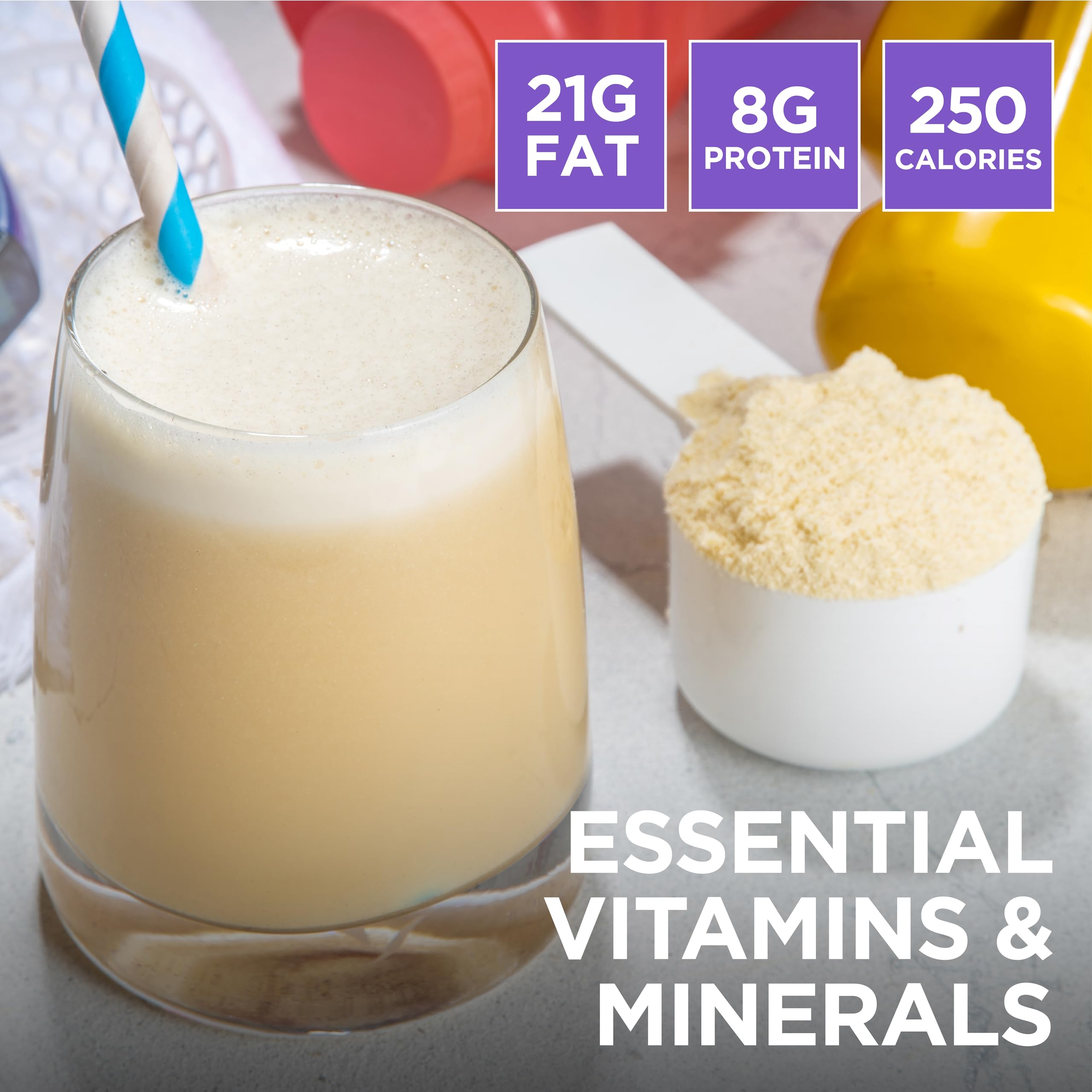 Keto Science Ketogenic Meal Shake Vanilla - High Protein & MCT Oil Powder with Collagen, Vitamins & Minerals - Keto & Paleo Friendly Dietary Supplement for Weight Loss (14 Servings, 20.49 Oz) - Perfect for Breakfast Replacement & Post-Workout Recovery