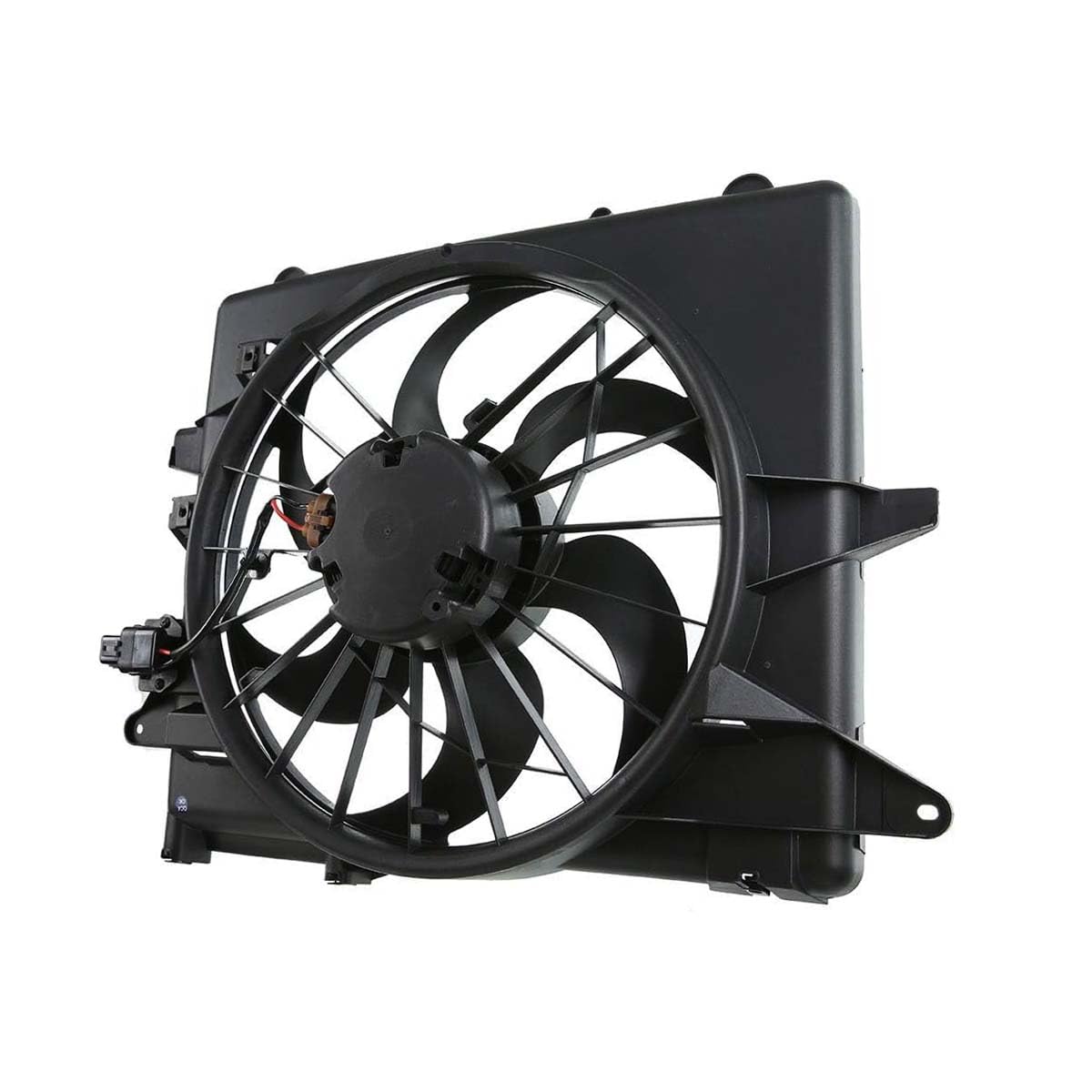 AutoShack Radiator Cooling Fan Assembly with Resistor Replacement for 2005-2014 Ford Mustang 3.7L 4.0L 4.6L 5.0L 5.4L V6 V8 RWD - FA720139 - Perfect for Engine Cooling & Overheating Prevention