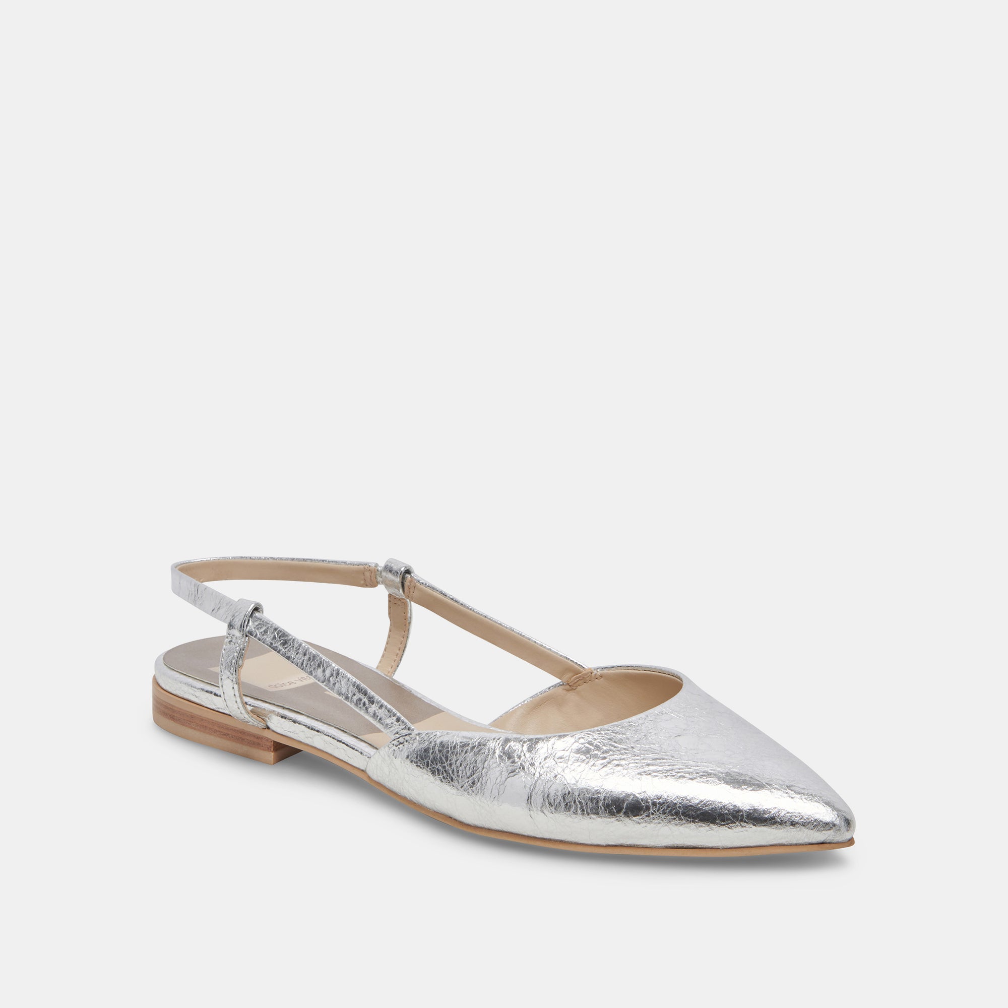 NARAH Women's Silver Metallic Leather Flats - Comfortable & Stylish Ballet Shoes for Work, Casual Wear & Special Occasions