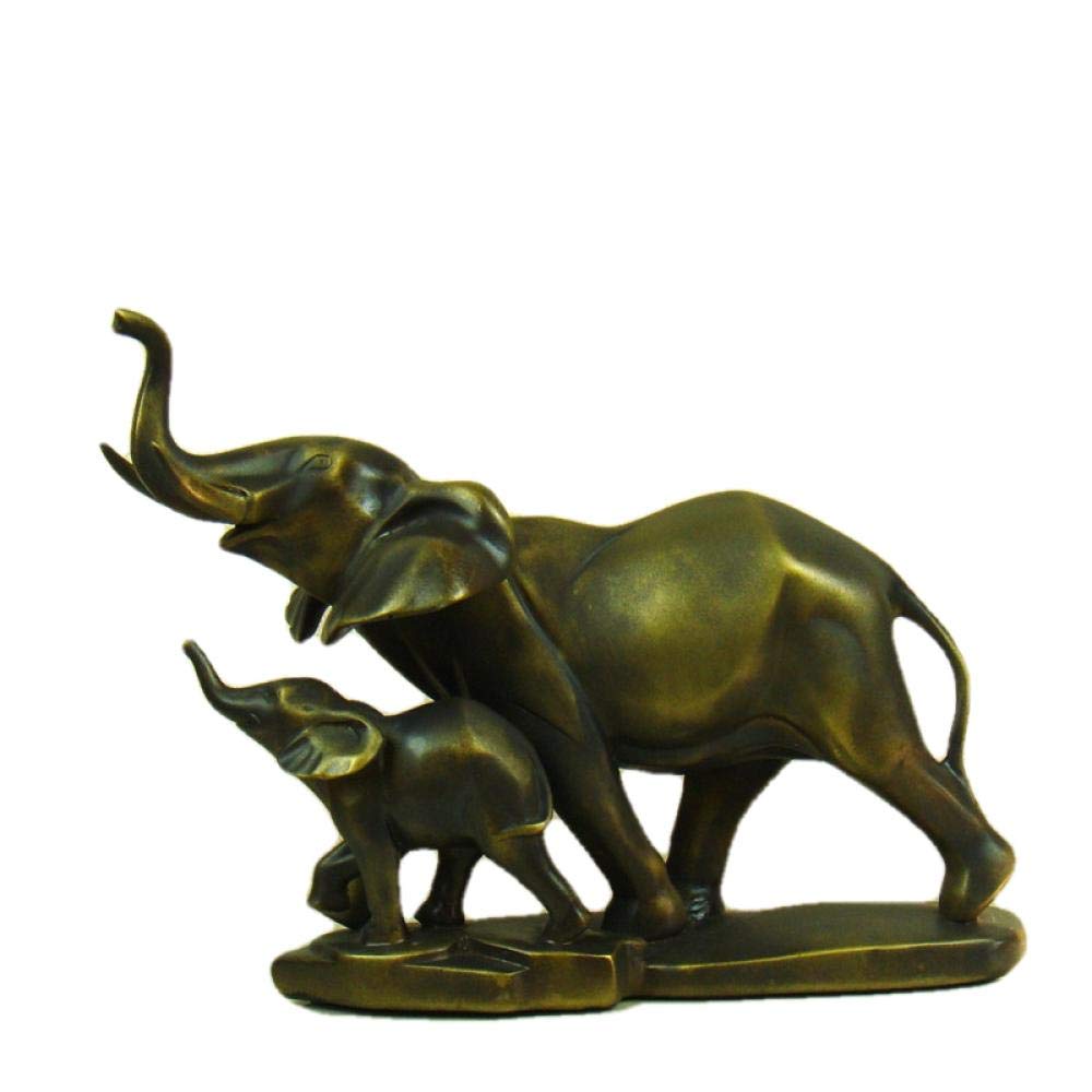 Handmade Resin Mother and Baby Elephant Sculpture - Wildlife Figurine Statue Ornament for Home Decor, Gift for Mother's Day, Birthday Present | Perfect for Living Room Shelf, Office Desk, Nursery Room Decoration