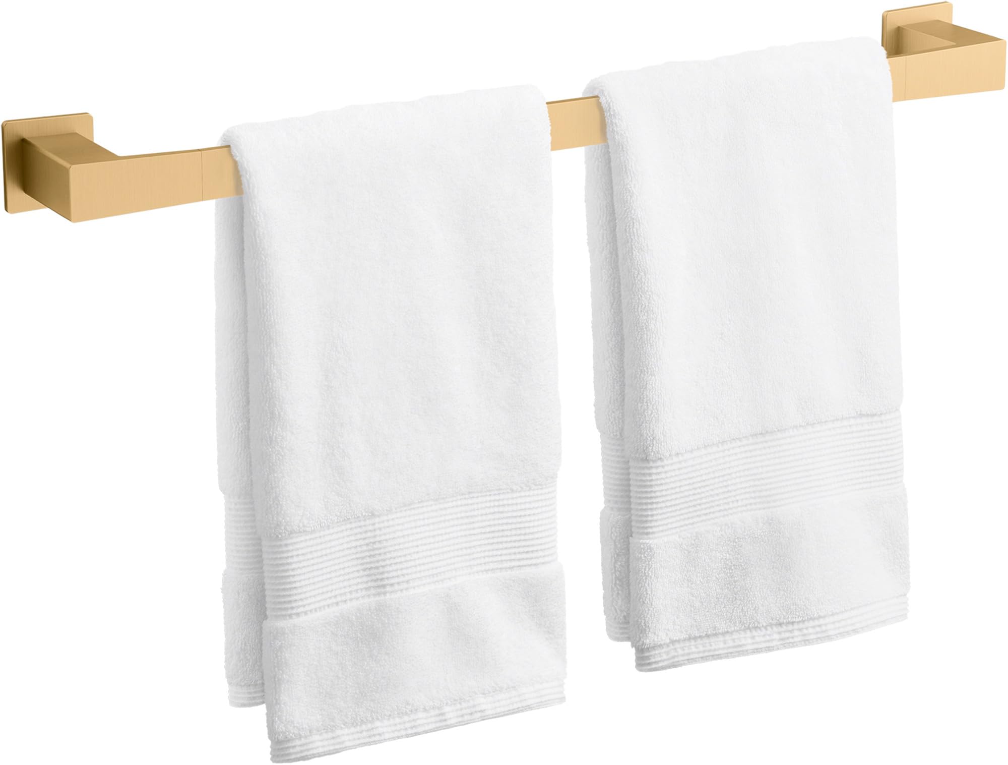 KOHLER Honesty 24-inch Brushed Nickel Towel Bar - Bathroom Towel Rack for Modern Homes, Perfect for Bathrooms, Spas, and Guest Rooms