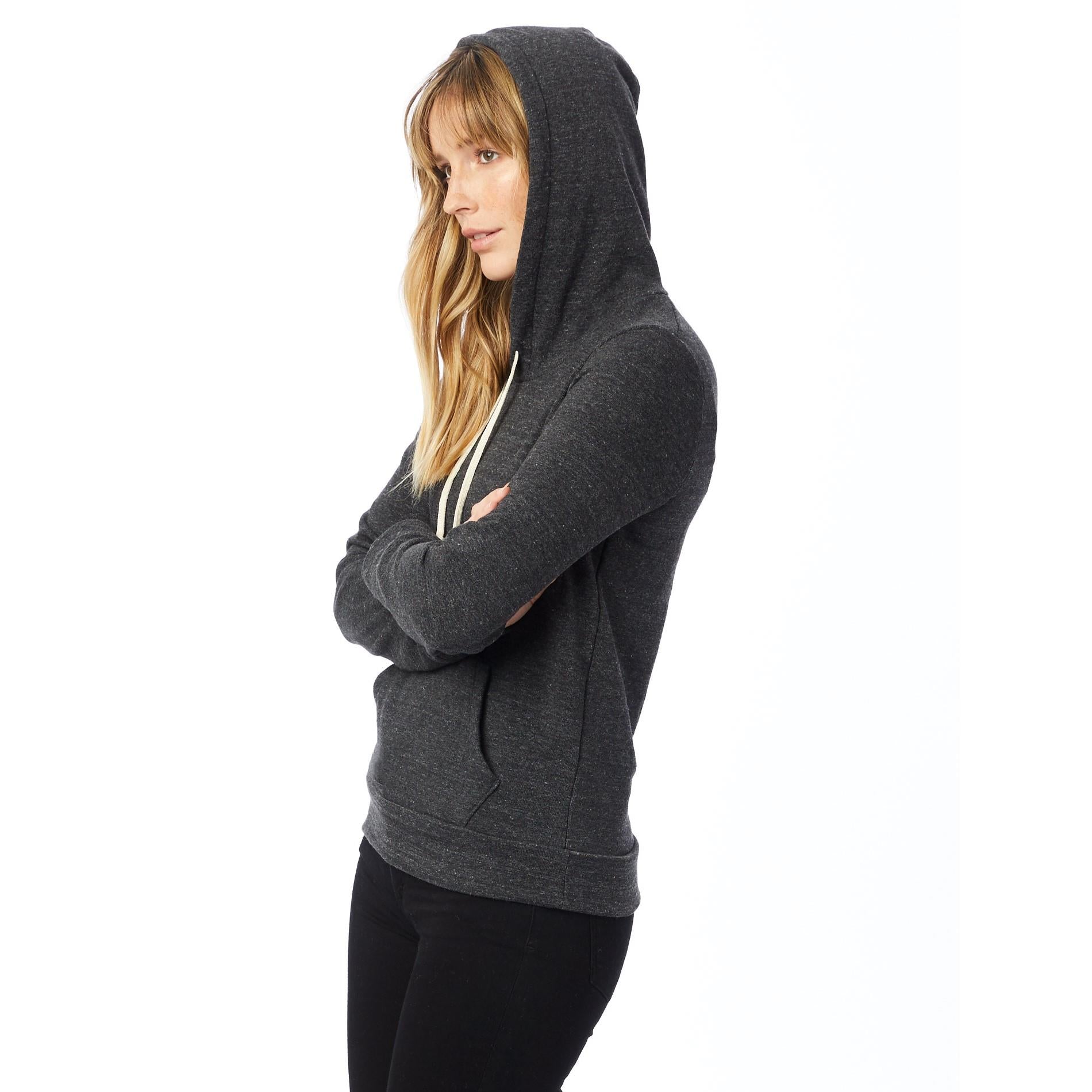 Eco-Friendly Fleece Hoodie for Men & Women - Soft & Warm Athletic Pullover (Black) - Perfect for Running, Gym & Outdoor Activities