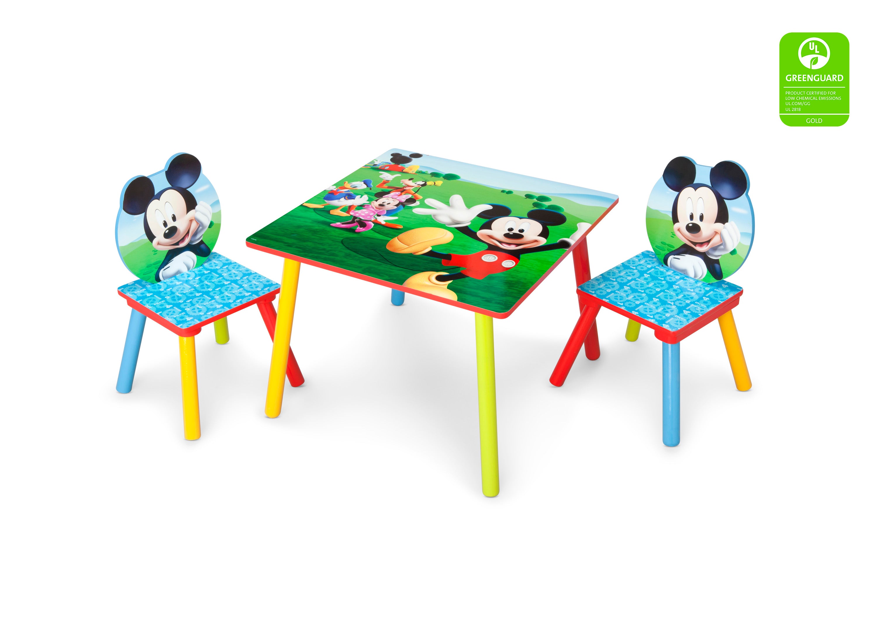 Mickey Mouse Kids Table and Chair Set - Disney Themed Children's Furniture for Playroom, Birthday Party & Toddler Learning Activities