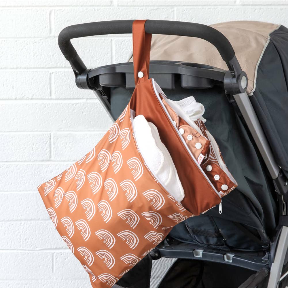 Lmbabter Baby Diaper Wet Dry Bag 3PCS - Nappy Organizer for Stroller & Travel