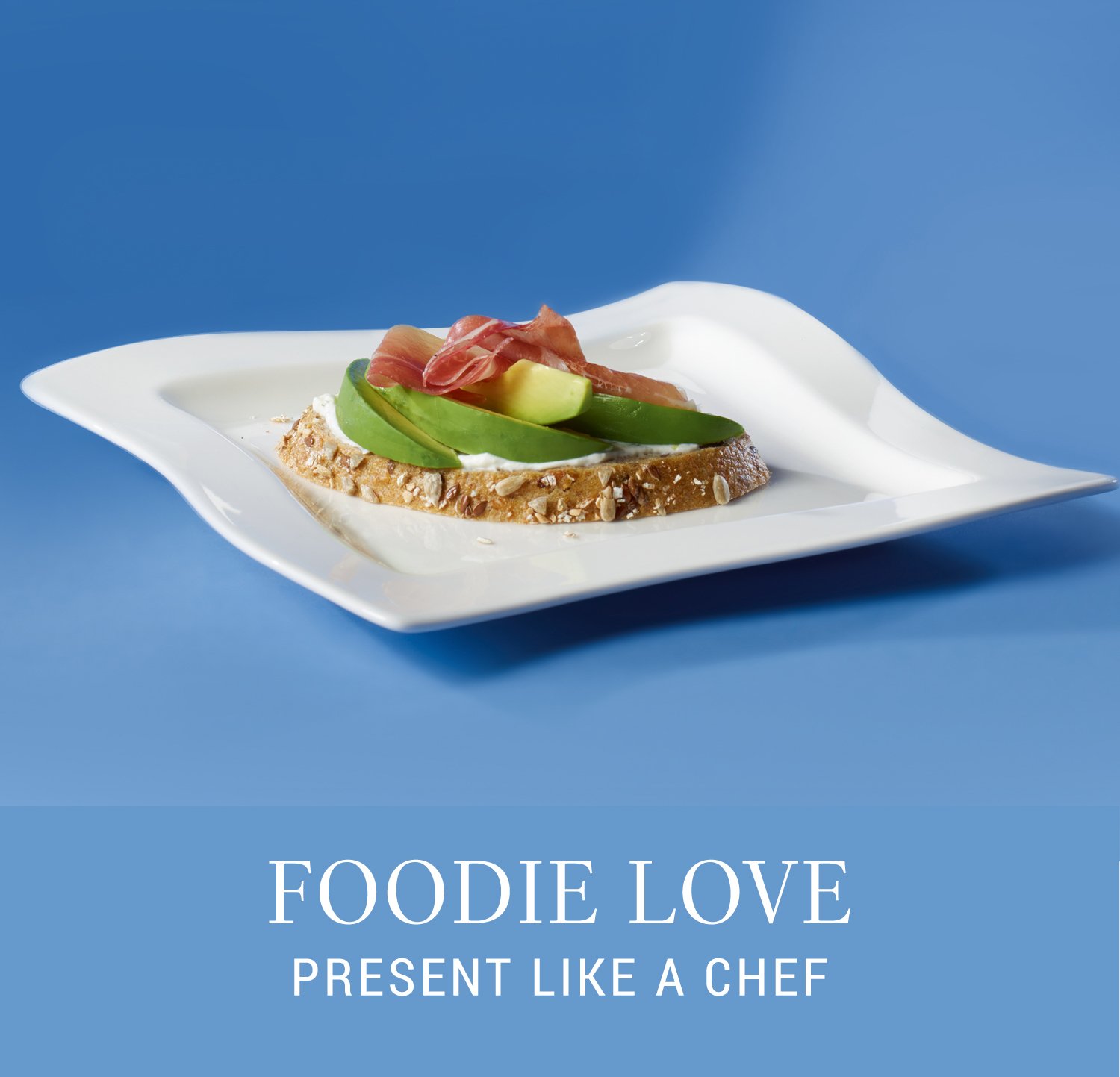 Villeroy & Boch New Wave Square Salad Plates Set of 4 - Modern Dinnerware for Entertaining, Restaurant Style Serving & Everyday Use