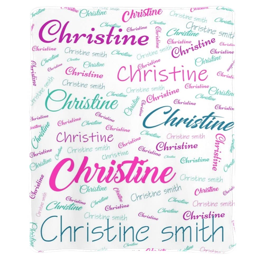 Personalized Baby Blanket with Name - Custom Floral Baby Blanket for Girls, Newborns & Infants - Perfect for Nursery, Christening Gifts & Baby Showers