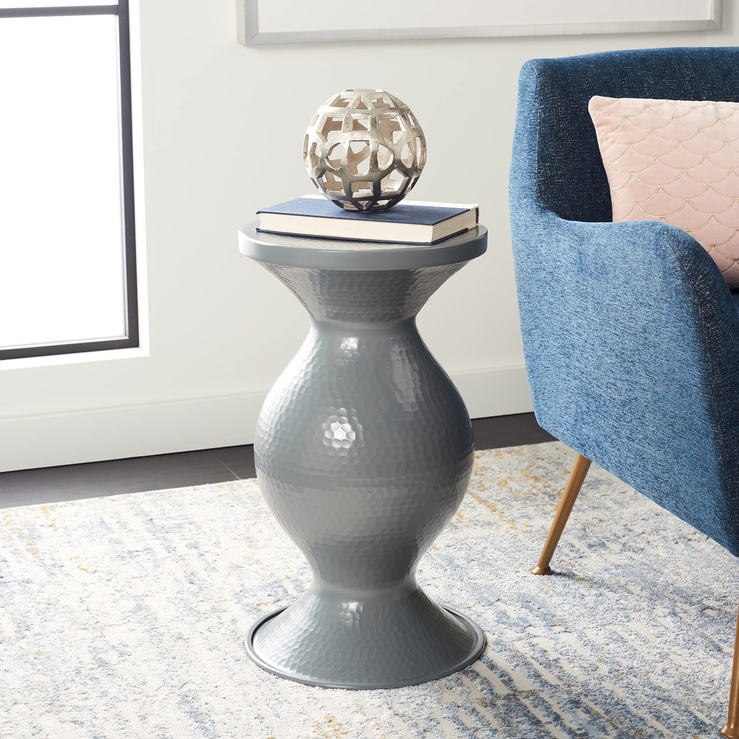 Safavieh FOX5505 Dark Grey Side Table - Modern End Table for Living Room, Bedroom & Office - Stylish Home Decor Accent Table