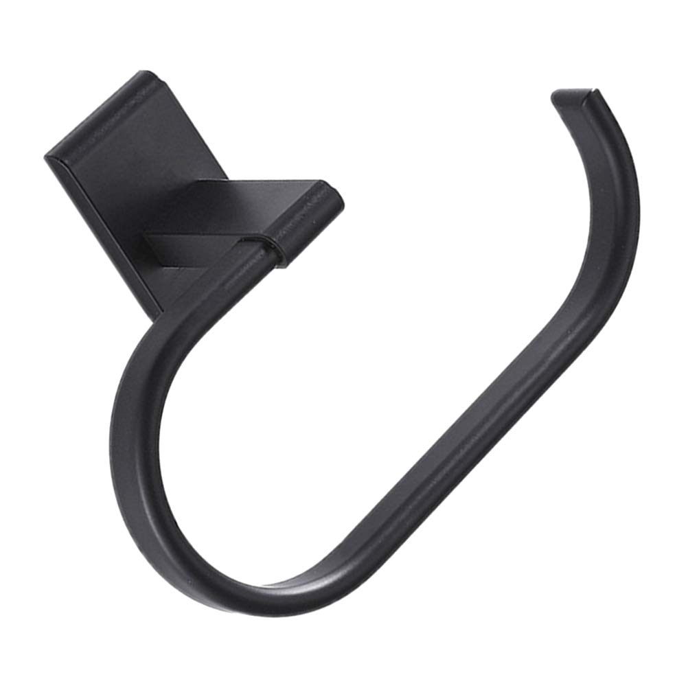 1 Pc Black Wall Mounted Towel Rack - Modern Towel Holder & Hanger for Bathroom, Kitchen, and Toilet - Nordic Style Towel Bar & Organizer - Perfect for Hand Towels, Bath Towels, and Kitchen Linens