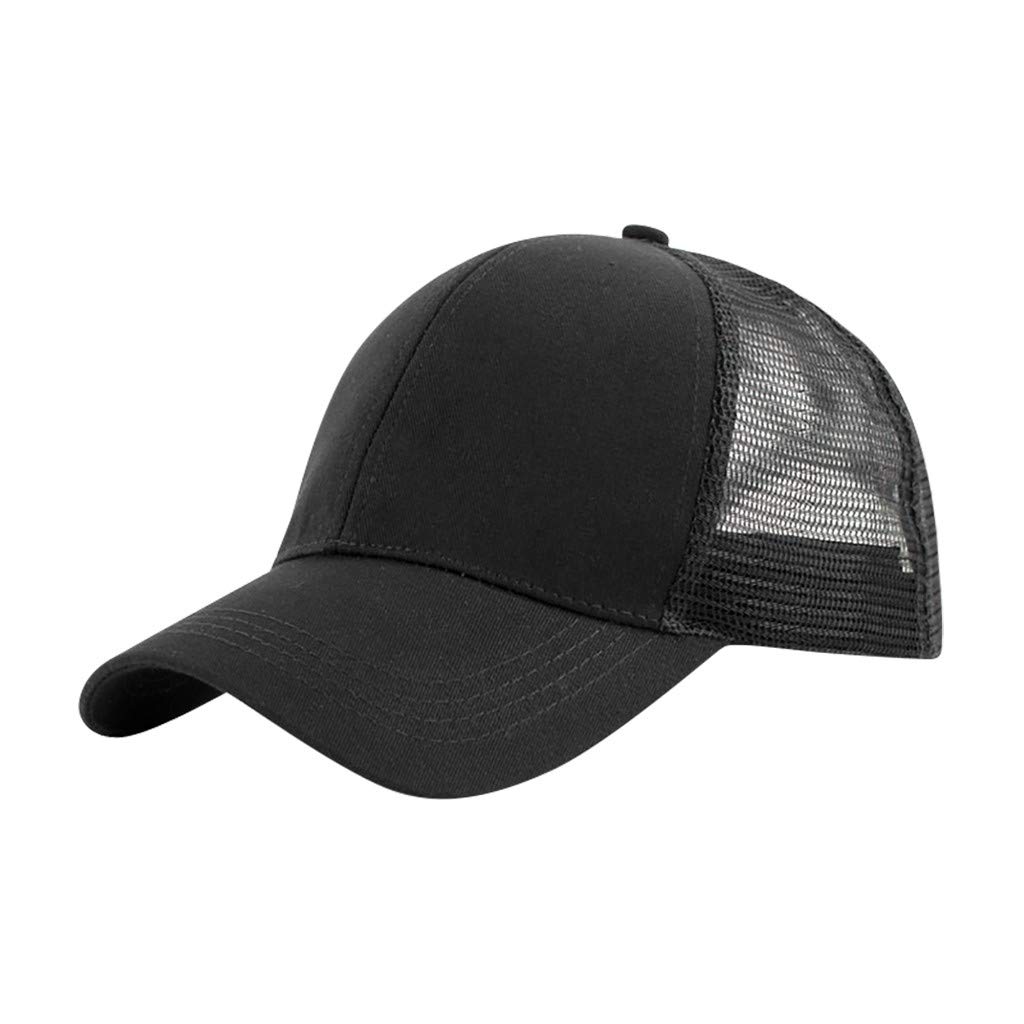 Unisex Outdoor Baseball Cap - Breathable Mesh Back, Solid Color Sun Hat for Sports & Beach - Foldable, Packable Design for Travel, Hiking, and Casual Wear