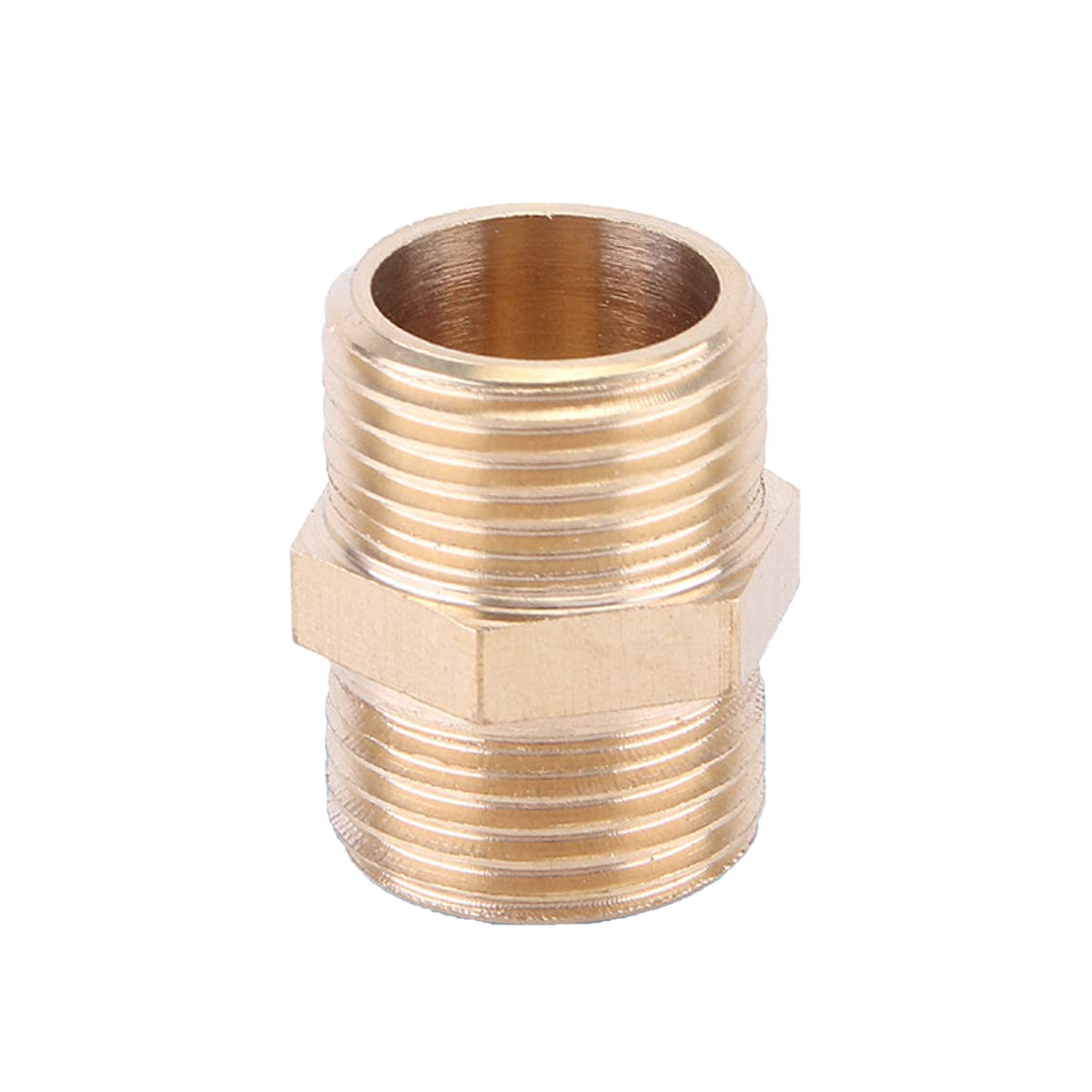 **Unifizz 1.5 Inch Brass Pipe Fitting - Double-Headed Equal-Diameter External Threaded Hose Adapter for Water, Fuel, Air, Oil & Gas (4 PCS) - Ideal for Plumbing, Pneumatics & Industrial Applications**