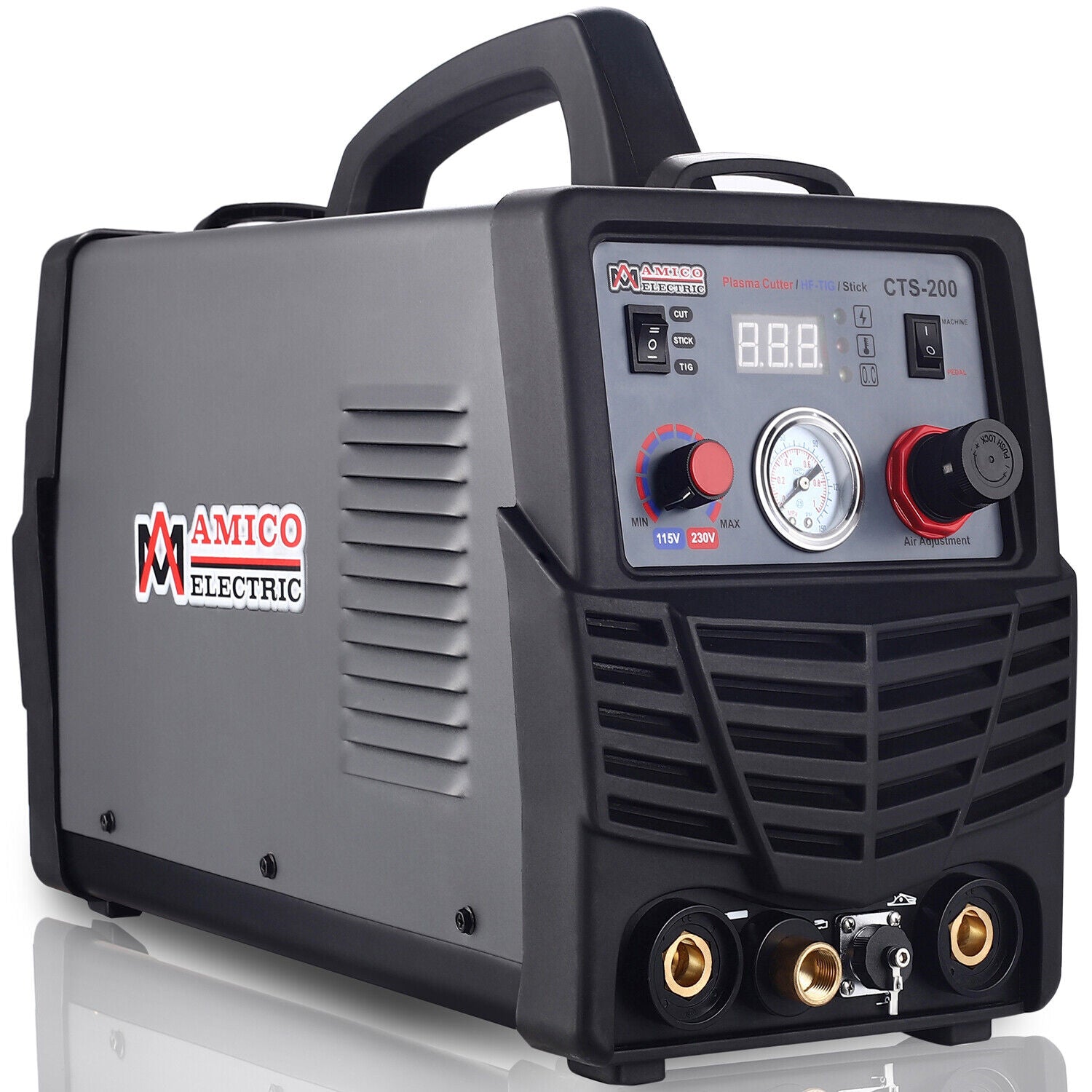 Amico Electric CTS 200B 110V/230V 50 Amp HF TIG Plasma Stick Welder - Professional Welding Machine for Metal Fabrication, Auto Repair & DIY Projects