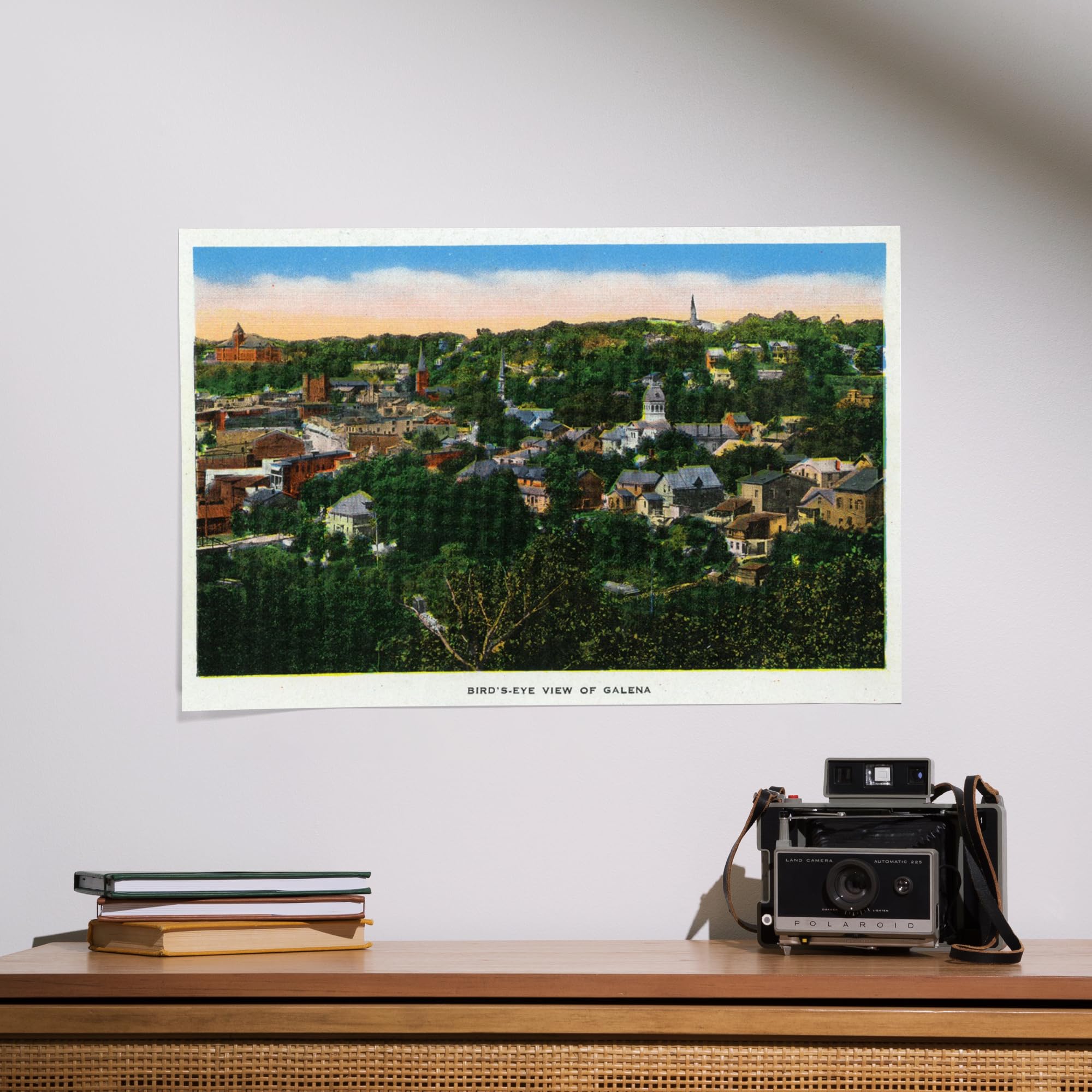 Lantern Press 16x24 Inch Giclee Print - Galena Illinois Panoramic Aerial View Wall Art | Home Decor, Office Decor & Gift Idea