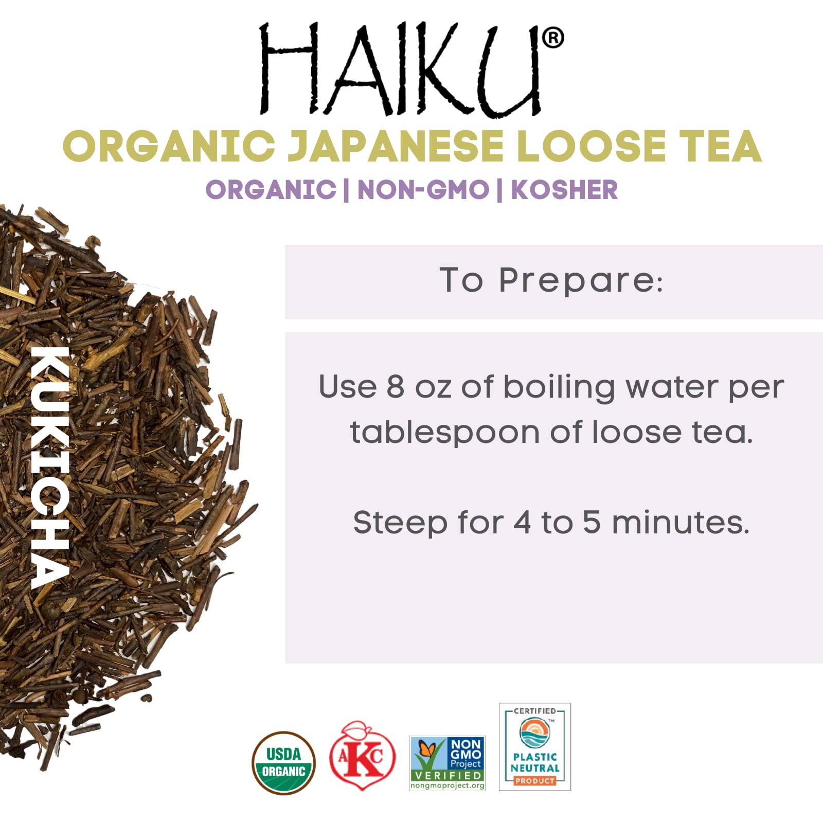 Organic Japanese Kukicha Twig Tea - 100% Pure, Kosher Certified, Gourmet Loose Leaf Tea (11 lb) - Perfect for Relaxation, Detox & Traditional Tea Ceremonies