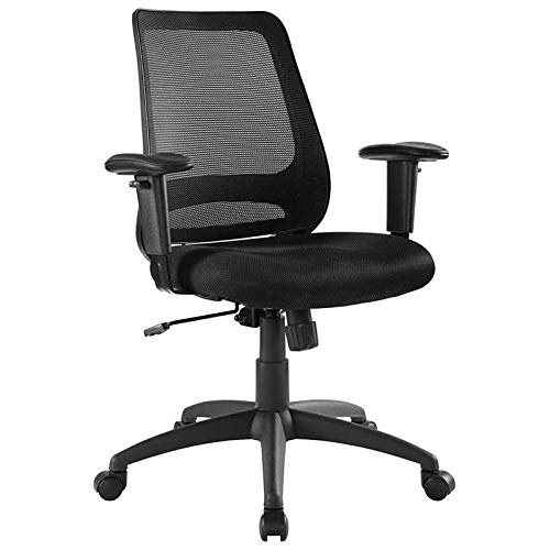 Scranton & Co Black Mesh Ergonomic Adjustable Swivel Office Chair - Comfortable Support for Long Hours of Work, Gaming, or Home Office Use