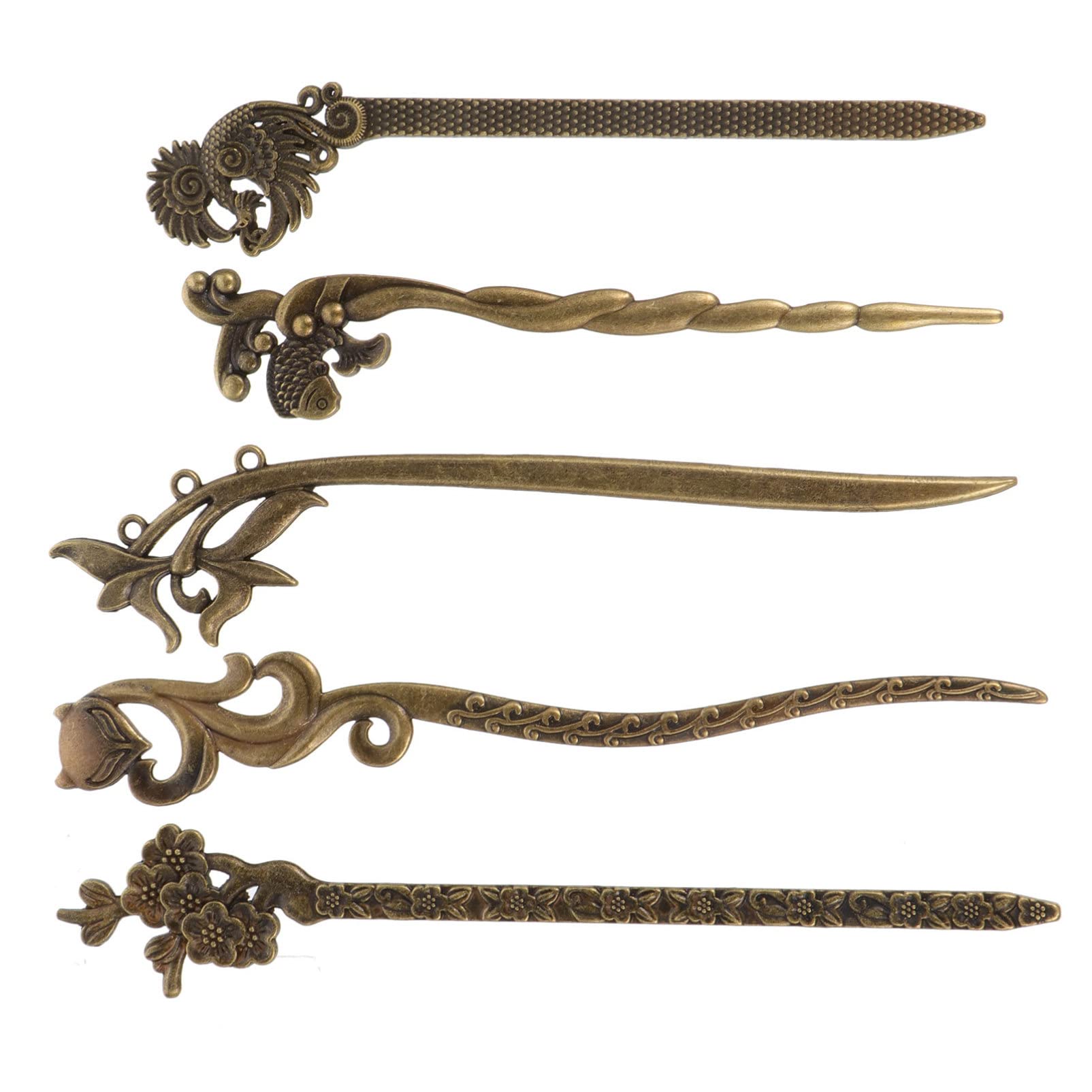 5pcs Vintage Palace Hairpin Set - Antique Hair Sticks for Women, Retro Hair Clips & Accessories, Ancient Style Hair Sticks - Perfect for Weddings, Cosplay, and Vintage Hairstyles