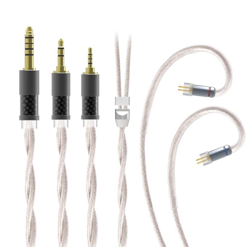 Premium TRI 2 Core Grace S 630 Strands HiFi Earphone Upgrade Cable - Silver Plated for Enhanced Audio Quality | Perfect for Audiophiles, Musicians & Studio Recording