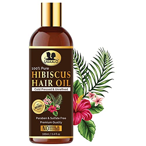 Pure & Natural Ugaalo Hibiscus Flower Oil (Gudhal Ka Phool) for Hair Growth - 100ml, Paraben-Free & Mineral-Free Red Oil - Promotes Stronger, Healthier Hair for Daily Hair Care & Scalp Massage