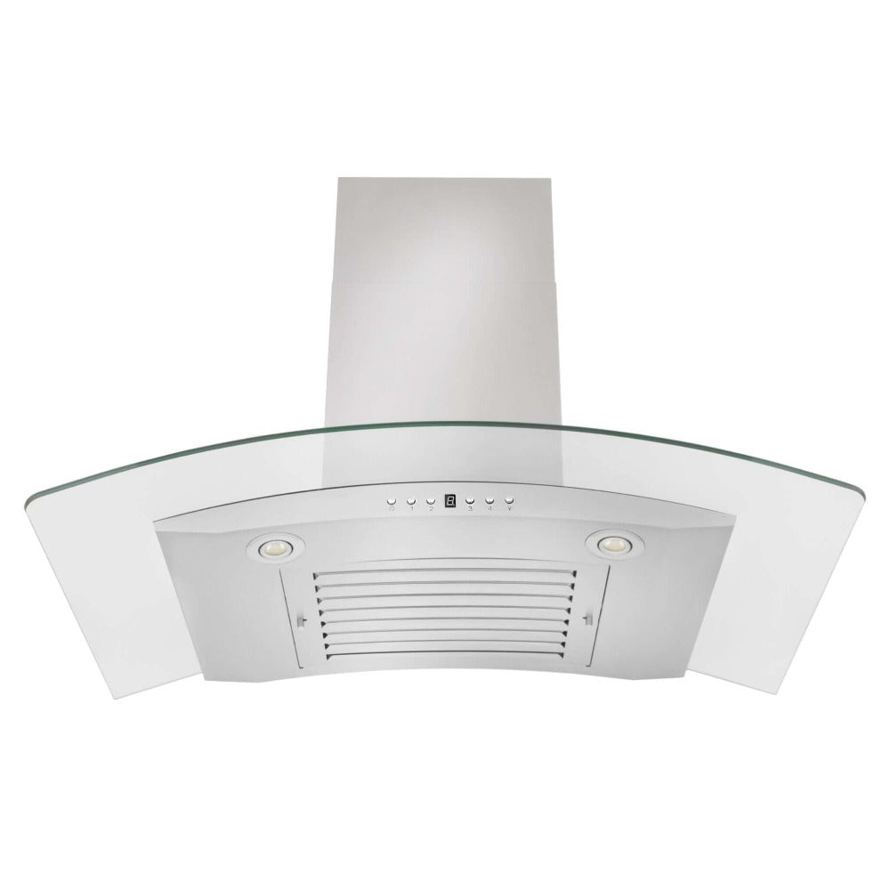 ZLINE KN4 Stainless Steel and Glass Convertible Wall Mount Range Hood - 36 Inch Kitchen Ventilation for Gas & Electric Stoves - Perfect for Modern & Farmhouse Style Kitchens
