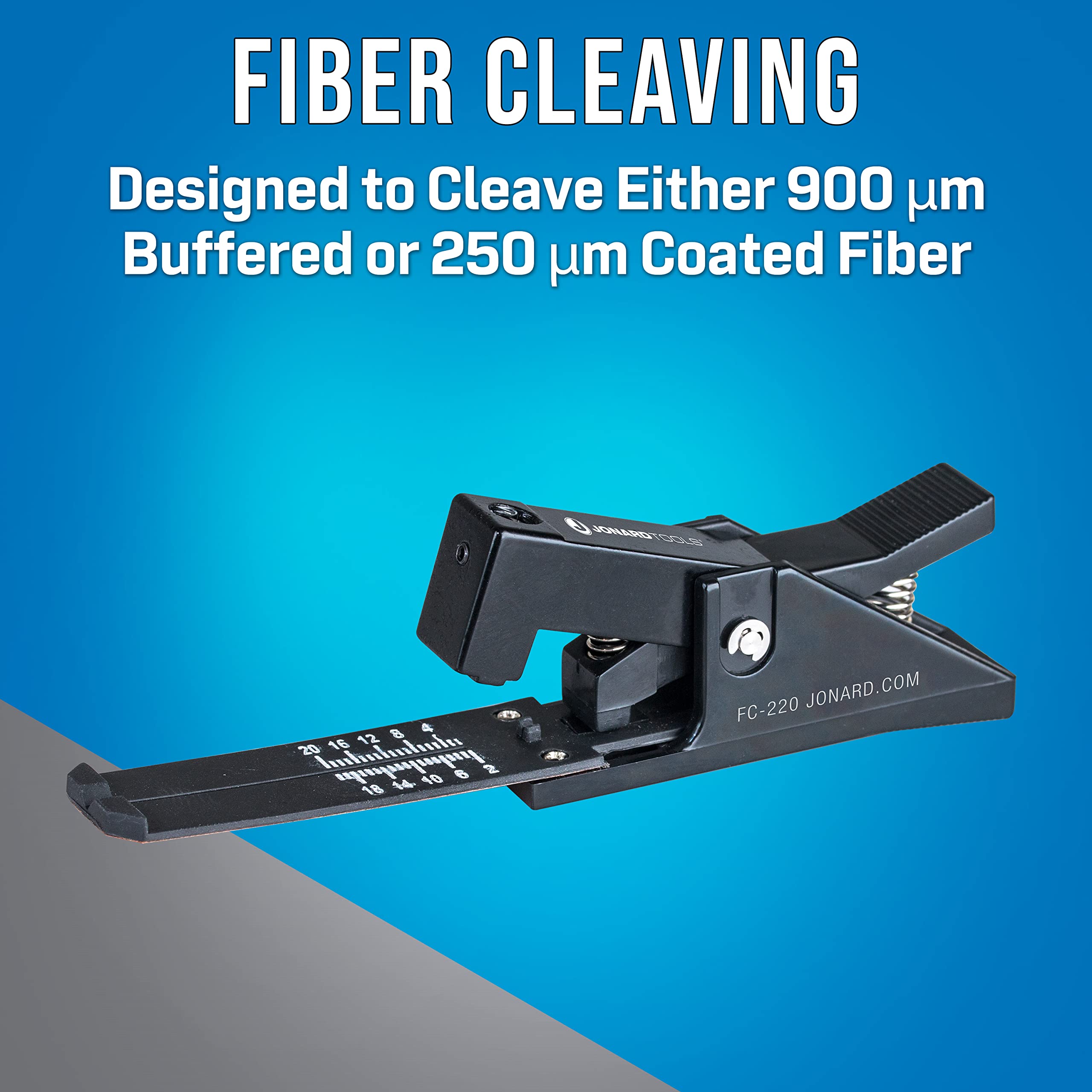 Jonard Tools FC-220 Professional Fiber Optic Cleaver - Compact Black Design for Precision Fiber Cable Cutting | Ideal for Network Installations & Telecom Repairs