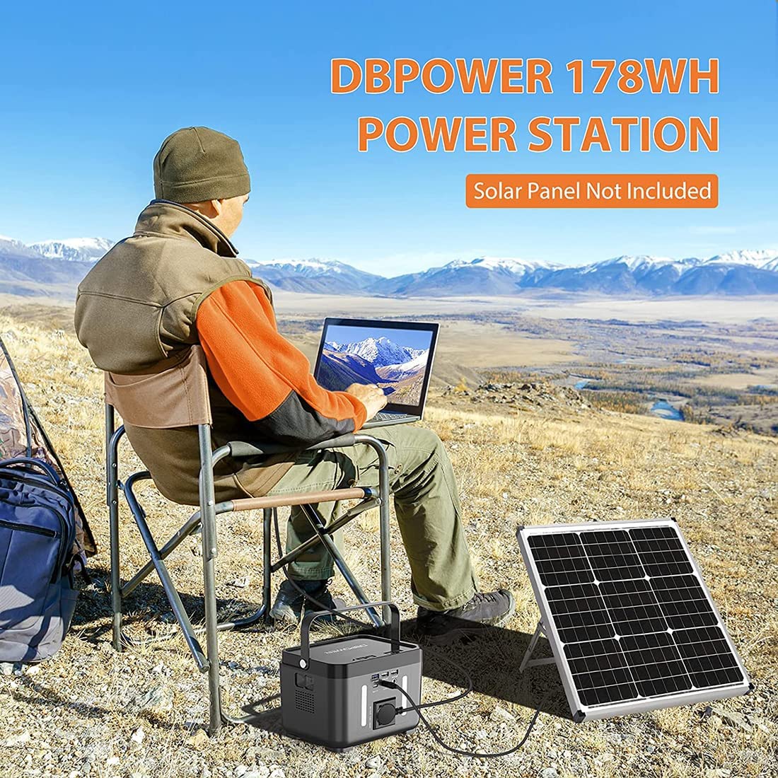 DBPOWER PW0001 178Wh/250W Portable Power Station with AC Outlet - Backup Battery for Camping, Emergencies & Outdoor Adventures
