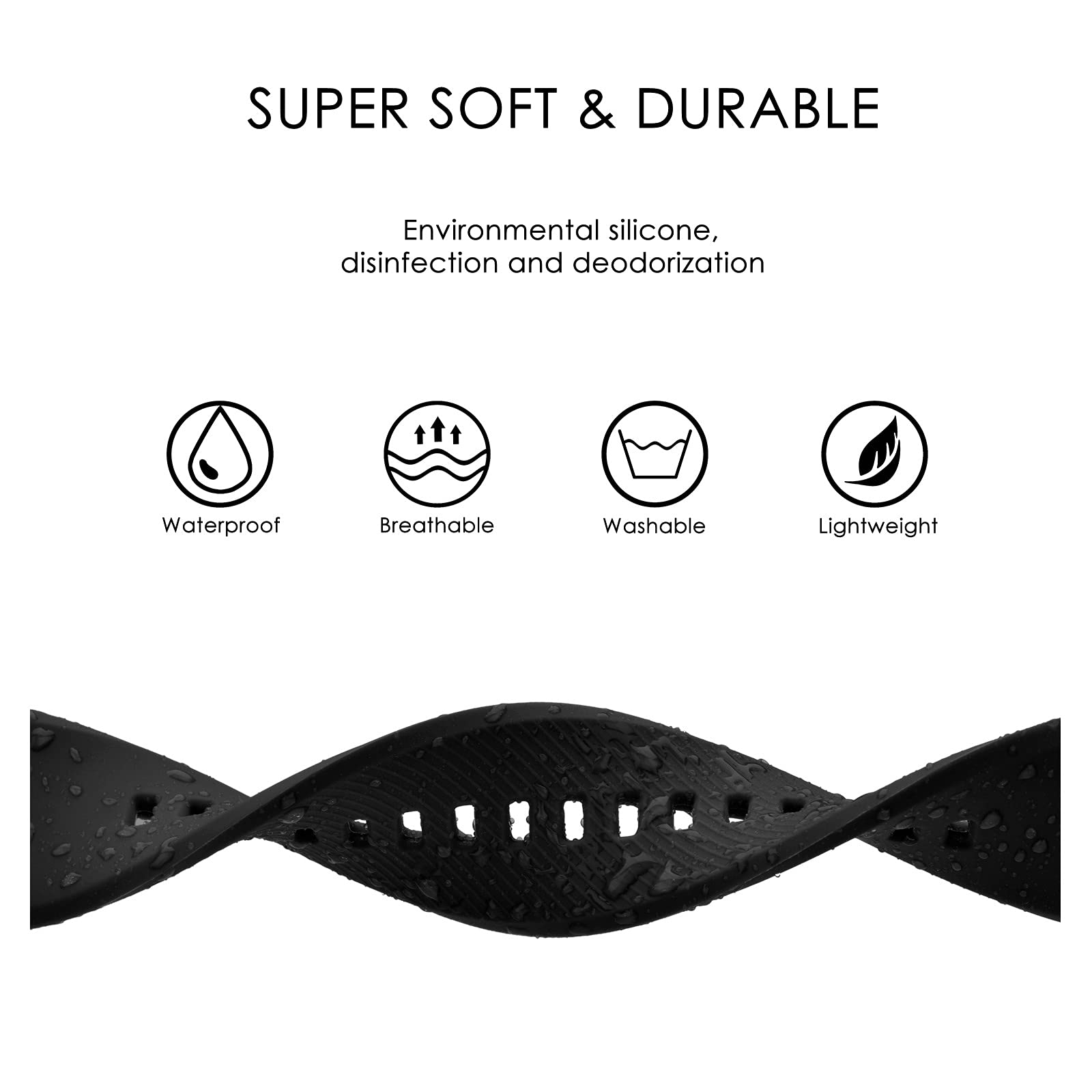 BISONSTRAP Quick Release Silicone Watch Band 18mm 19mm 20mm 21mm 22mm - Durable Comfortable Strap for Men & Women, Perfect for Sports, Work & Everyday Wear