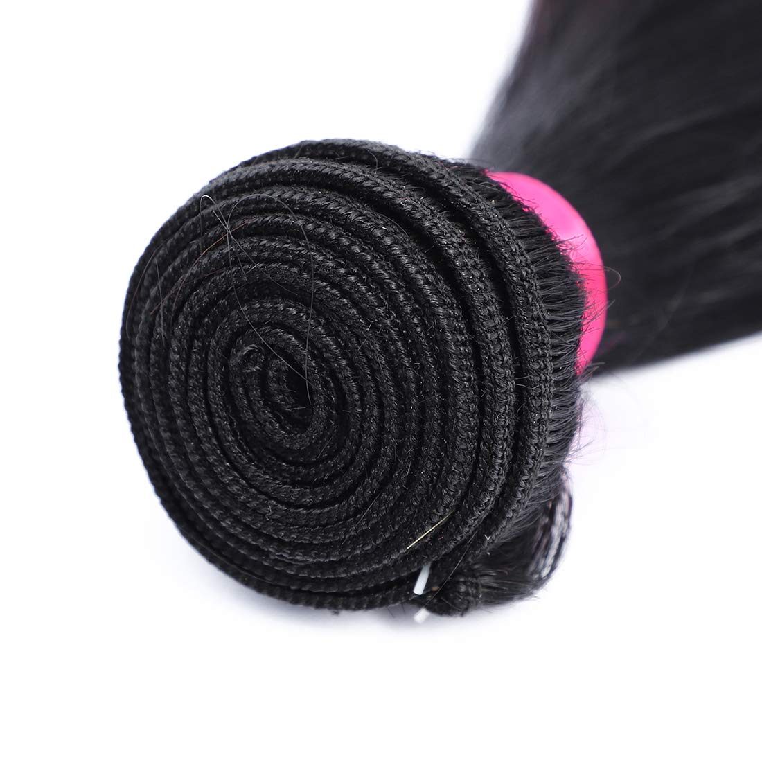 AUTTO 100% Virgin Brazilian Human Hair Weaves Extensions - 3 Bundles Body Wave Ombre 1B/4/27 Honey Brown Hair 14
