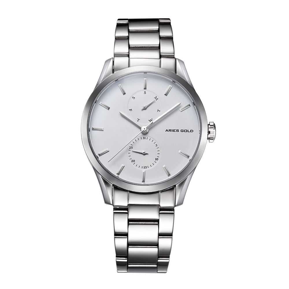 ARIES GOLD ENCHANT SILVER Stainless Steel Women's Watch - Liberty L 5031 S W - Elegant Dress Watch for Office, Party & Special Occasions