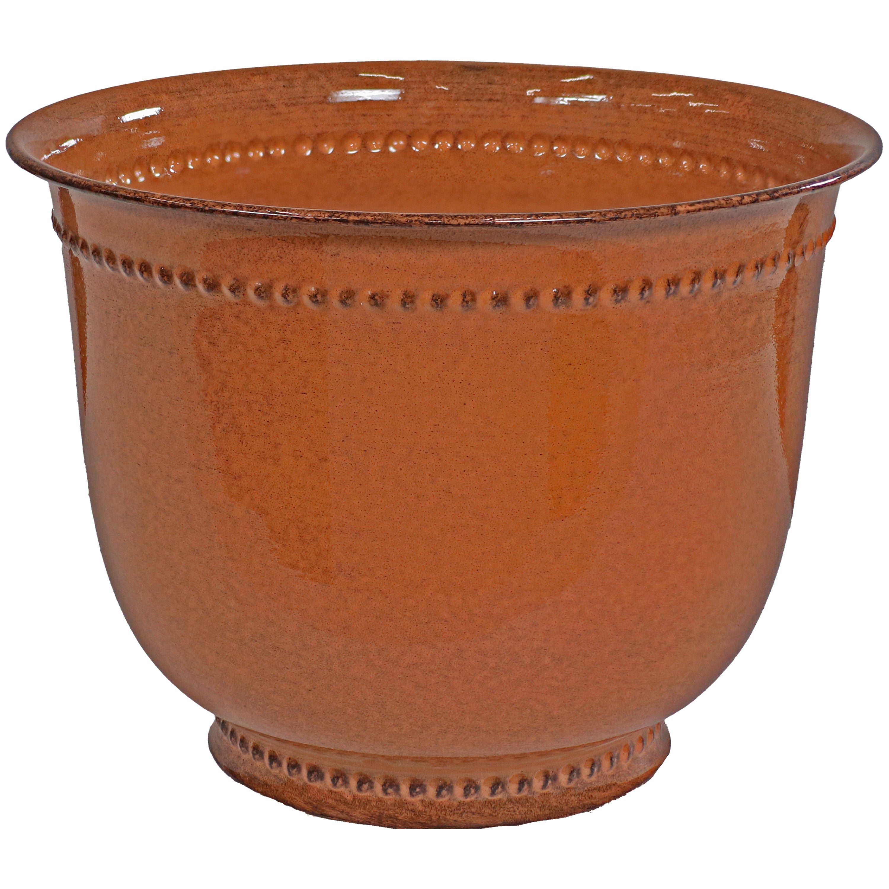 Sunnydaze Michael Metal Outdoor Plant Pots - 14.5 Inch Rust-Resistant Garden Planter for Patio, Deck, or Balcony Decor - Perfect for Flowers, Succulents, and Herbs