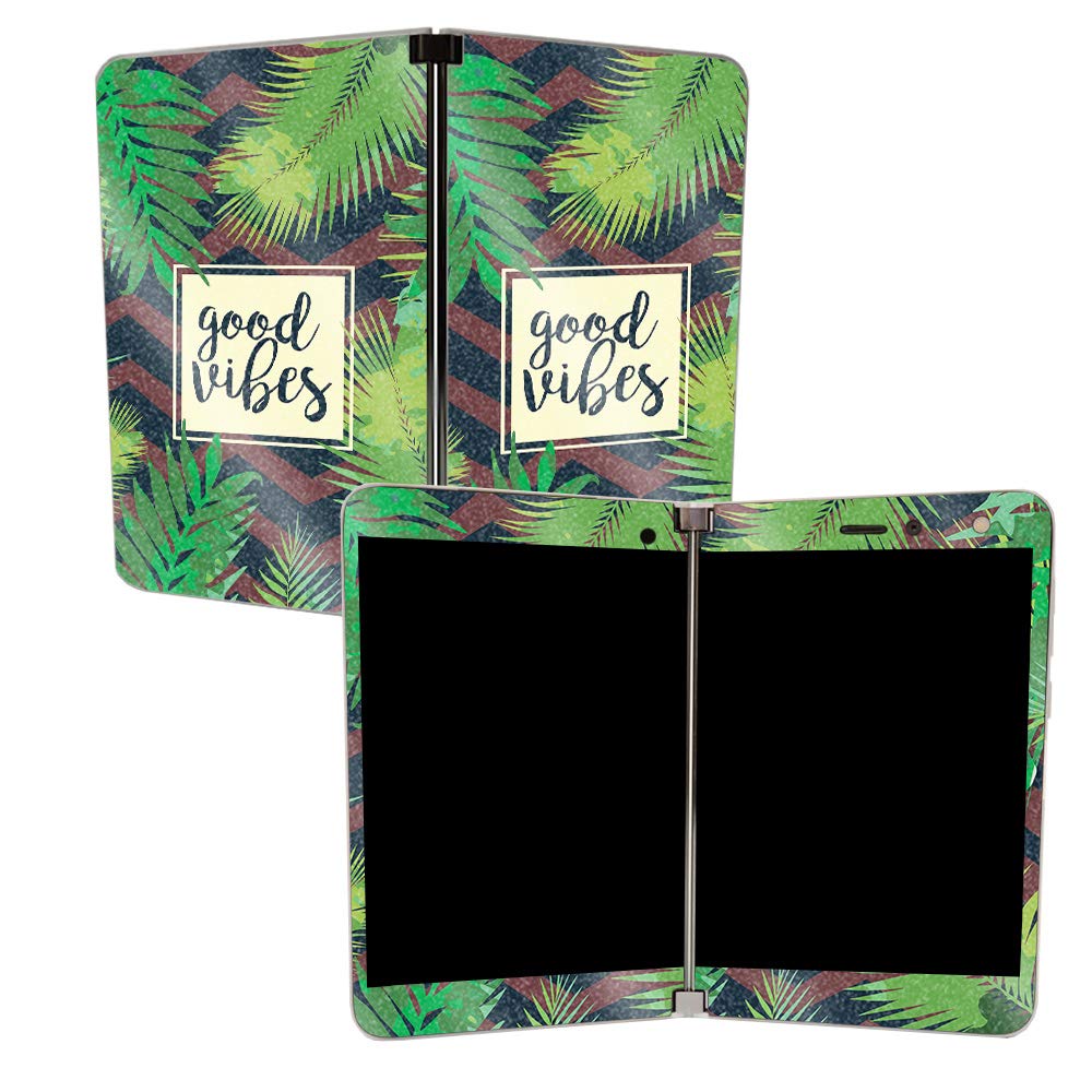 MightySkins Glossy Glitter Skin for Microsoft Surface Duo - Vibes | Protective Durable Glitter Cover | Easy to Apply & Remove | Made in USA | Perfect for Work, Travel & Style Protection