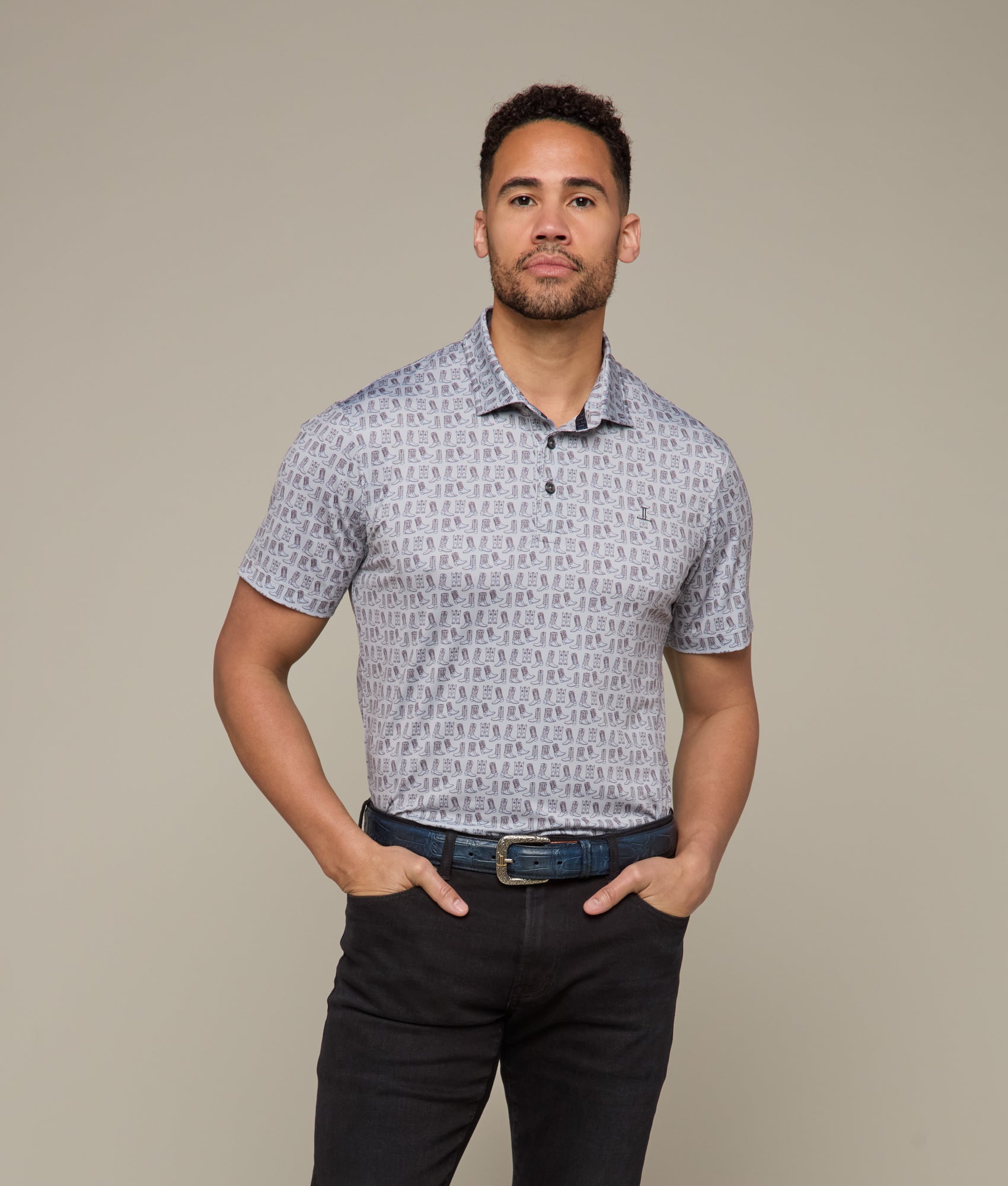 Lucchese Men's Golf Polo Shirt - Breathable & Moisture-Wicking Performance Polo for Golf, Casual Wear & Outdoor Activities
