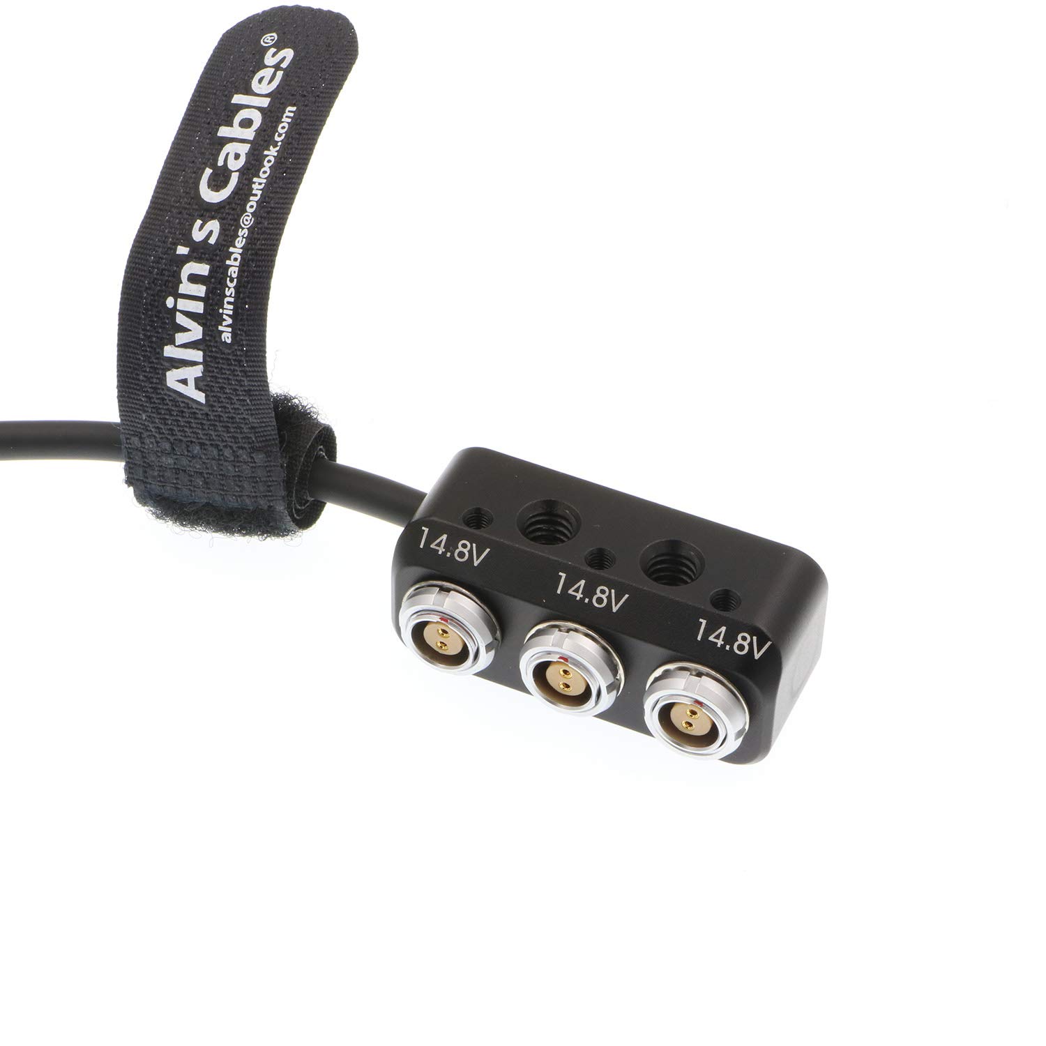 Alvin's Cables 1 to 3 Mini Power Splitter Box Cable - RS 3 Pin Male to 3x 2 Pin Female Adapter for ARRI Alexa Cameras - Perfect for Film Sets & Studio Lighting Setups