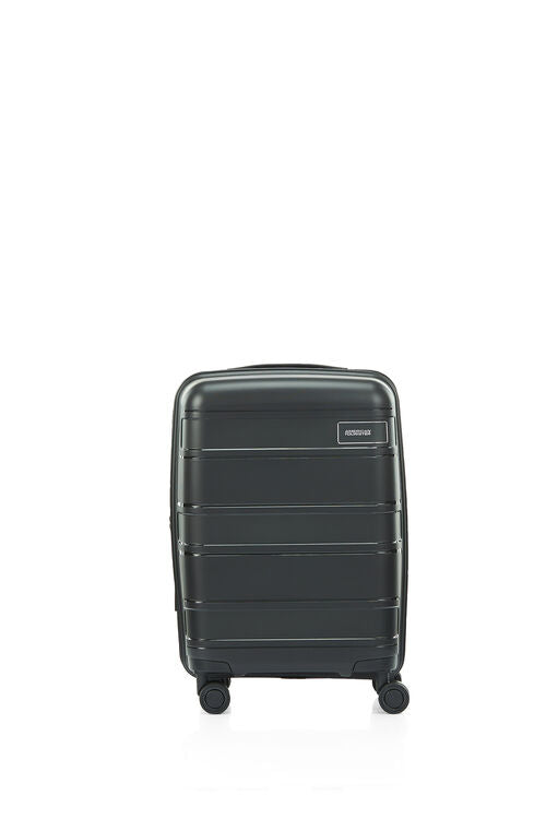 American Tourister Light Max 55cm Small Cabin Luggage - Black Carry-On Suitcase for Business Travel & Weekend Getaways