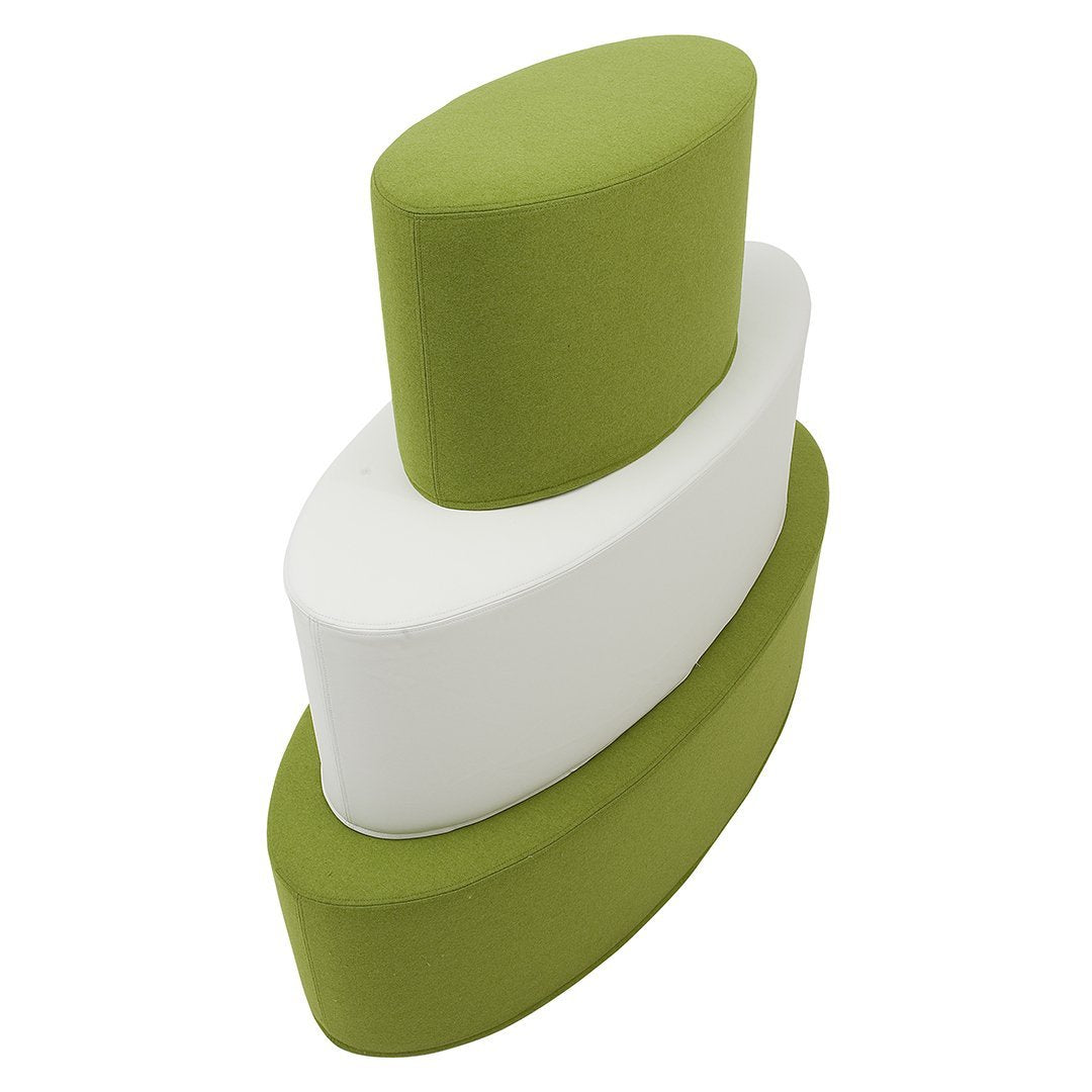 Busk Hertzog Bon Bon Pouf Ottoman - Softline Luxury Footrest & Seating for Living Room, Bedroom, or Nursery