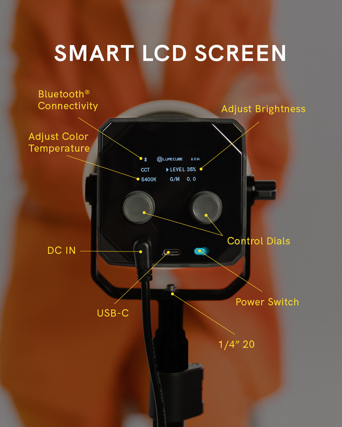 Lume Cube XL 60W RGB Mini COB LED Light - App Controlled, Dimmable, Portable Studio Lighting for Photography, Videography, YouTube & Live Streaming (Open Box)