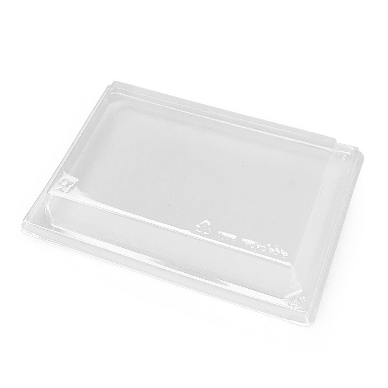 Anti-Fog PET Lids for Paper Takeout Sushi Trays - 6.9