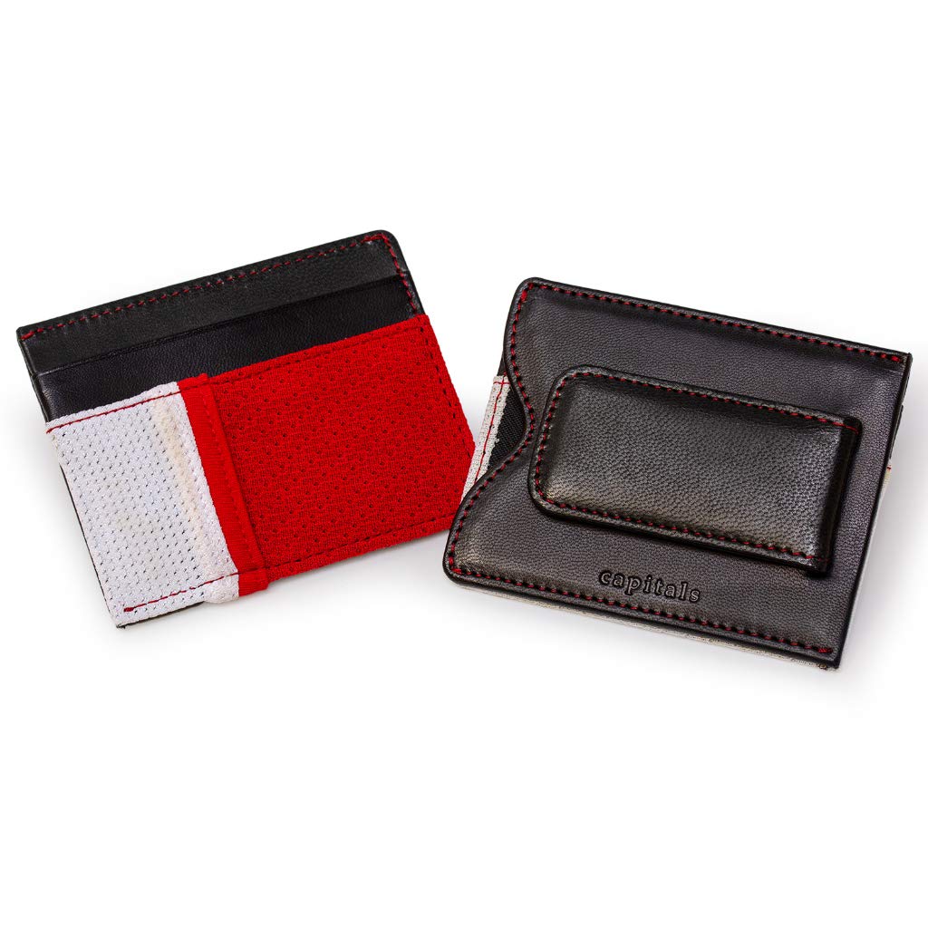 Authentic NHL Game-Used Jersey Leather Money Clip Wallet - Officially Licensed Hockey Tokens & Icons - Perfect for Hockey Fans & Sports Collectors (Gift Idea for Men)