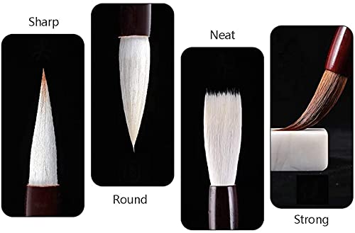 Premium Chinese Calligraphy Brush Set - Goat Hair Calligraphy Pens for Beginners & Professionals | Watercolor Drawing, Kanji Writing, Traditional Asian Art Supplies | Perfect for Home Studio, Classroom & Gift Giving