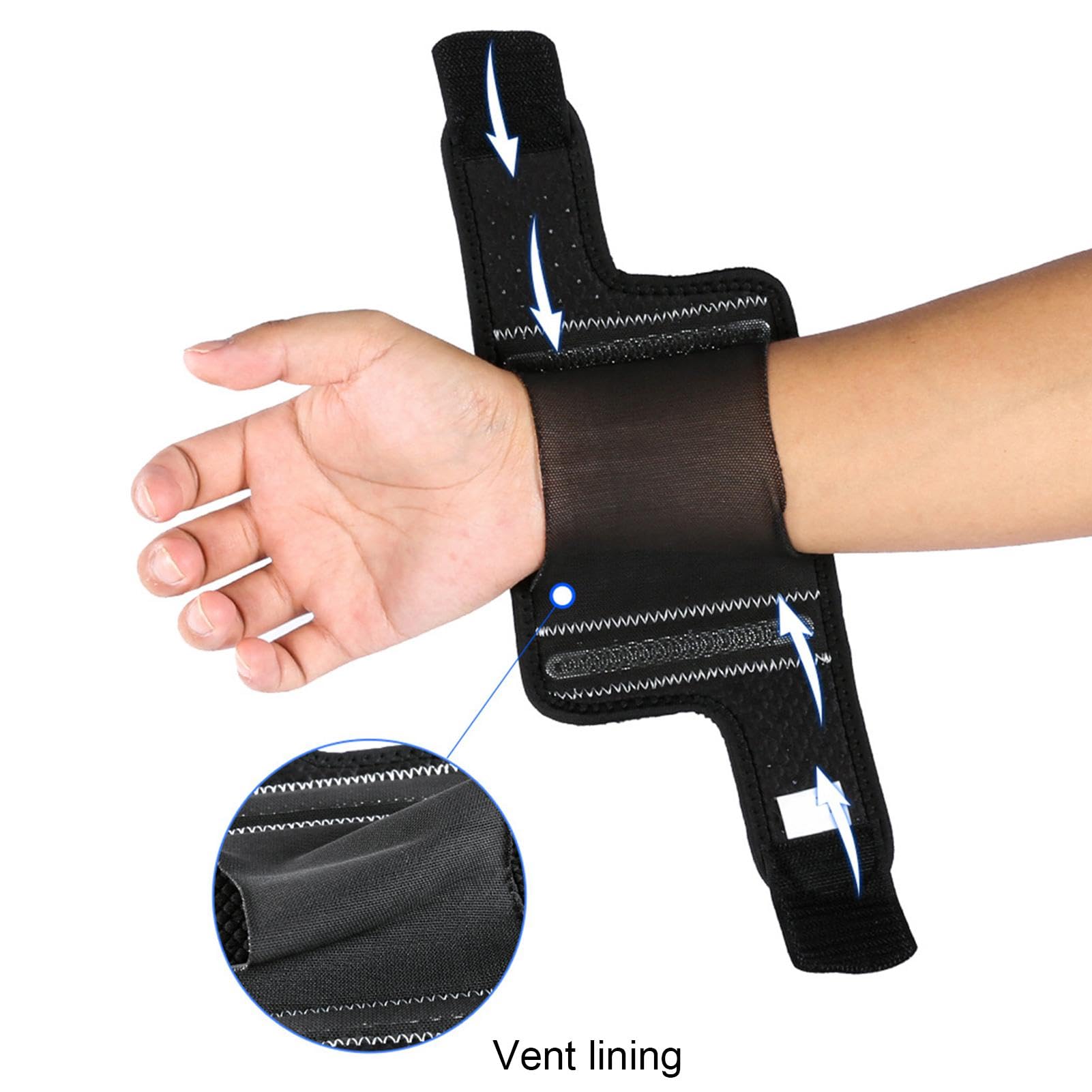 Adjustable Wrist Compression Brace - Breathable Sports Wrist Support for Cycling, Tennis, Basketball & Outdoor Activities | Pain Relief & Injury Prevention for Workouts, Gym & Daily Use