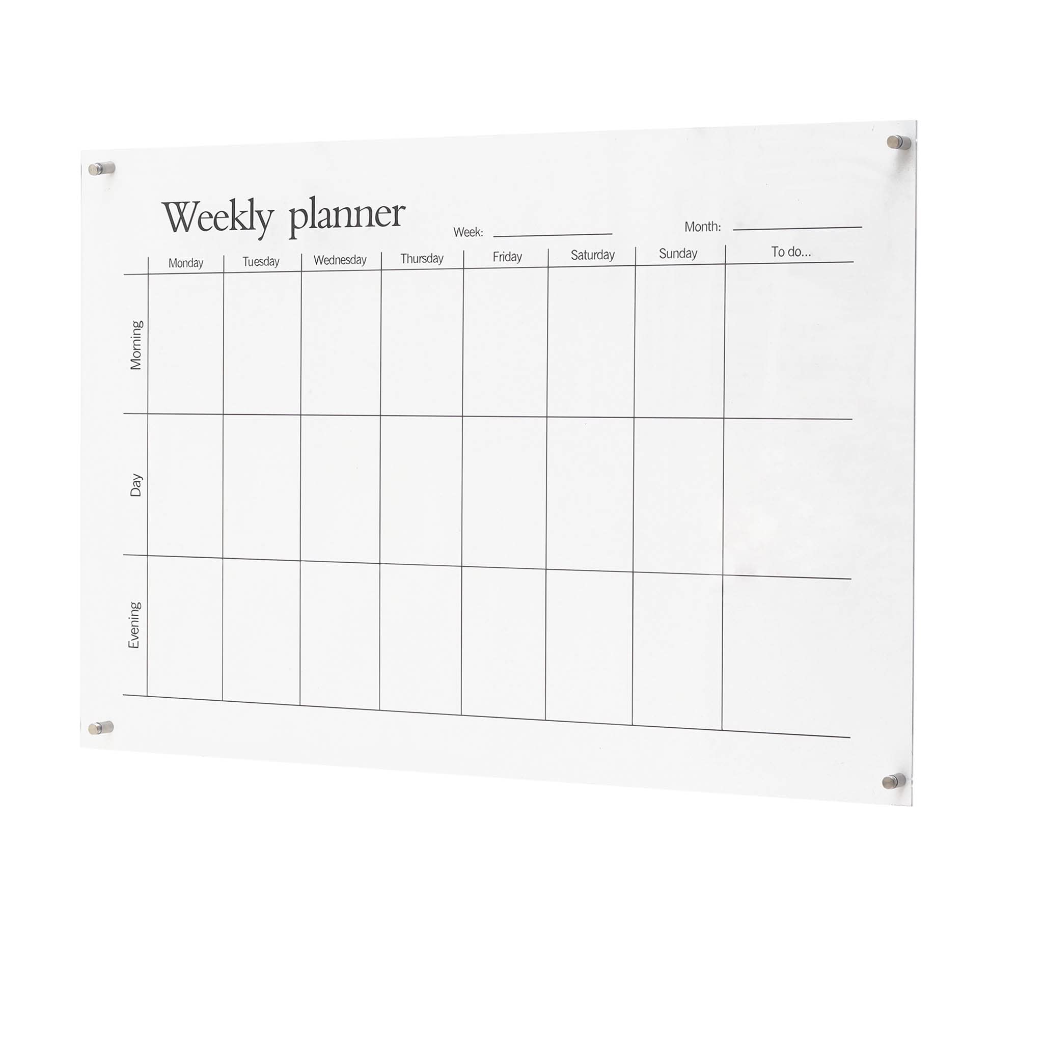 Reusable Acrylic Weekly Dry Erase Board Calendar - 35.375 x 23.625 Inch Wall Planner for Office, Home & School | Perfect for Scheduling, Task Management & Family Organization