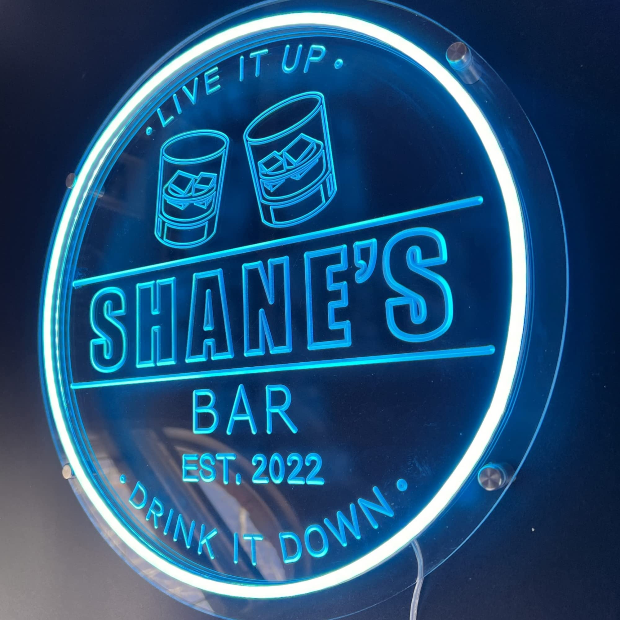Custom Whiskey Bar Neon Signs - Personalized Bourbon LED Wall Decor for Men | Unique Gifts for Husband, Dad & Whiskey Lovers | Perfect for Home Bars, Man Caves & Liquor Shelves