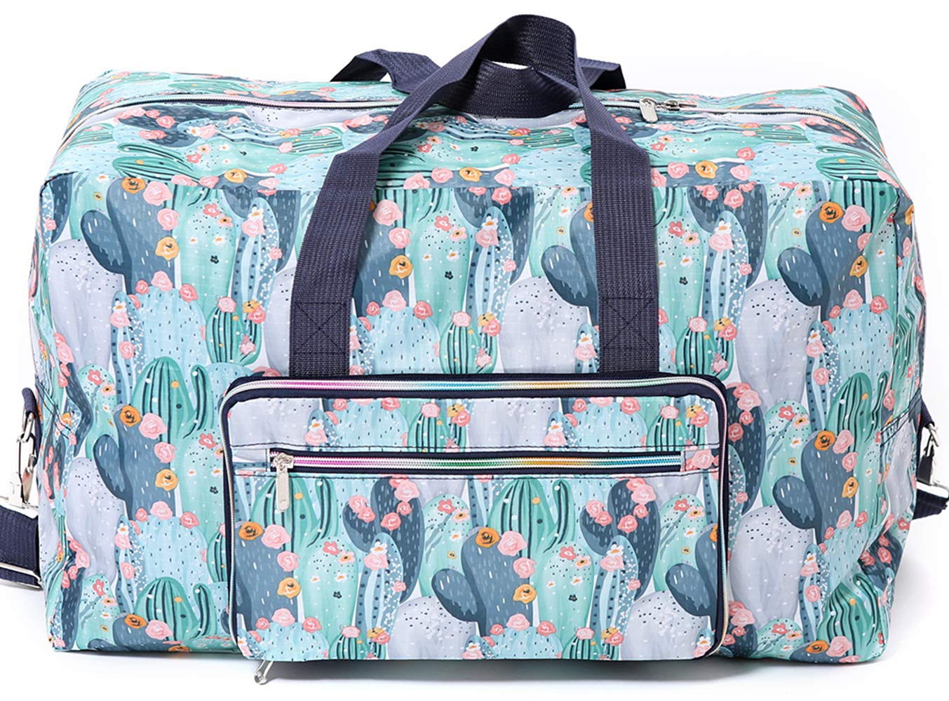 Foldable Large Travel Duffle Bag - Waterproof Cute Overnight Carryon Weekender Bag for Women & Girls - Perfect for Gym, Beach Trips, and Weekend Getaways
